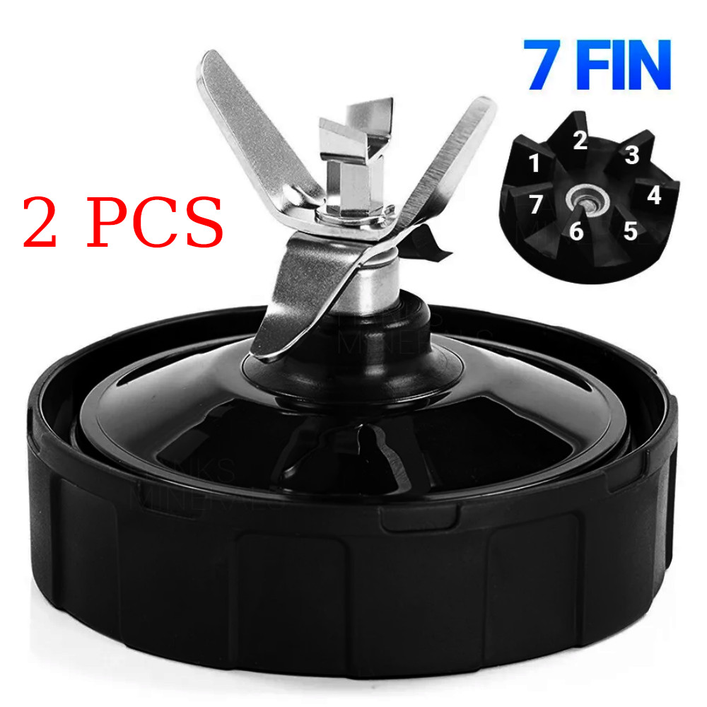 2Pack-Replacement Extractor Blade For Nutri Ninja 7Fin Auto iQ BL480/482/640/642