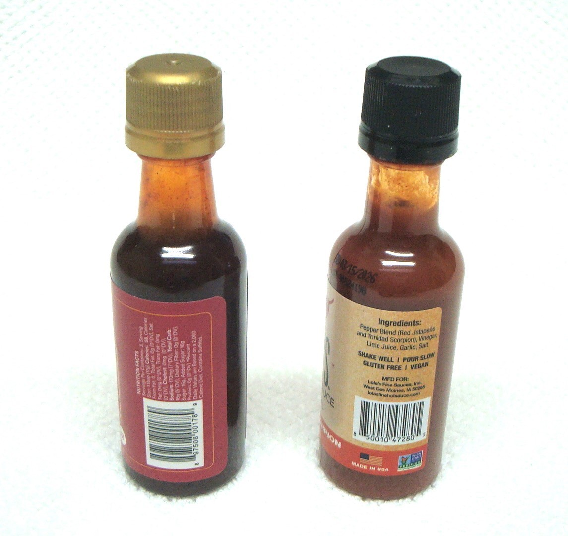 Combo Pack - 1.75 FL oz e LOLA's Fine Hot Sauce & Tabanero Siracha Honey Sauce