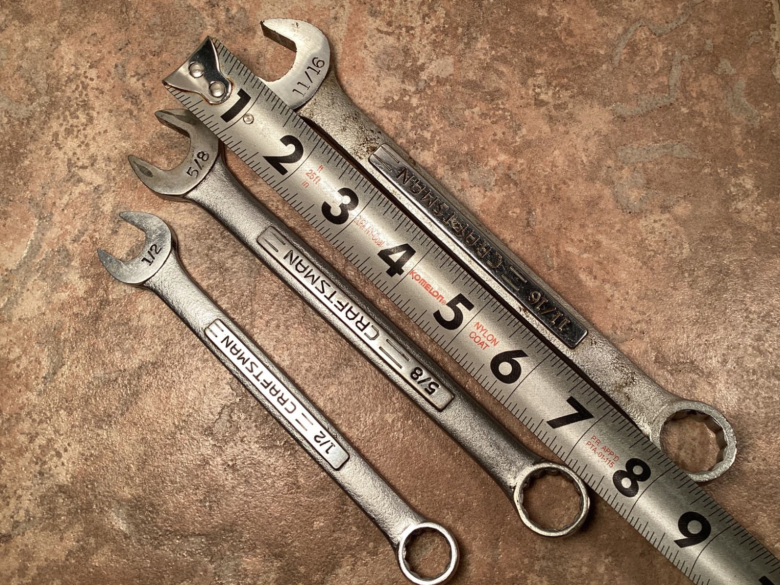 Vintage Craftsman Combination Wrenches -VV- Series Lot of 3 Box and Open End USA