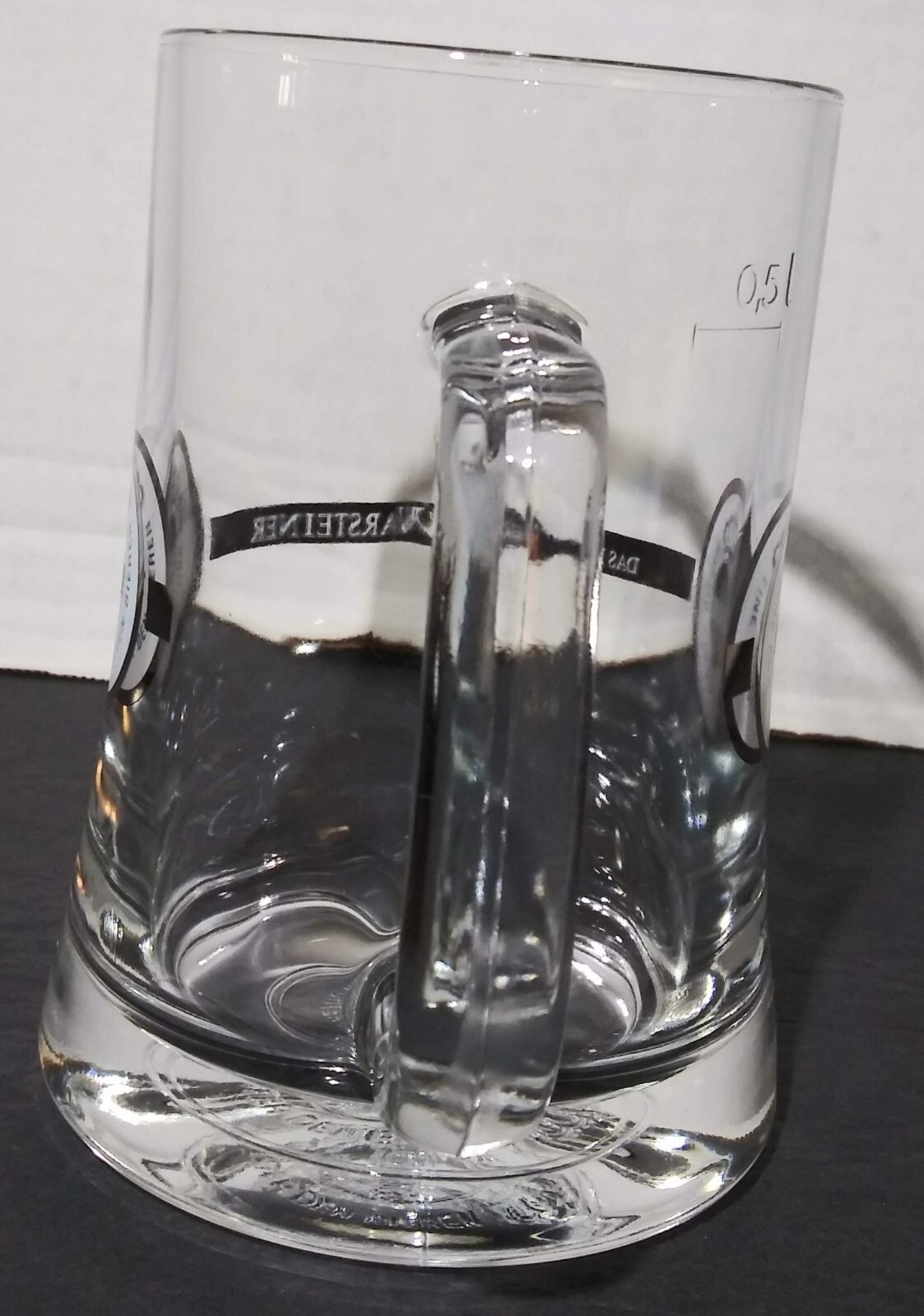 Warfteiner Beer Mug Stein Eine Konigin Unter Den Bieren .5L Glass German Beer