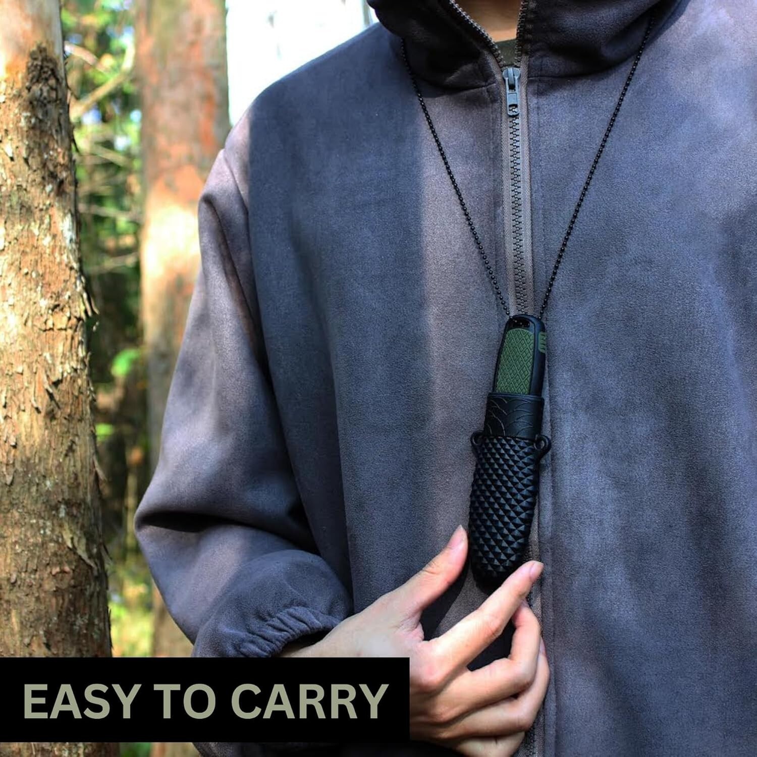 RPG-Mini Fixed Blade Knife 2.5" Stainless Steel EDC Neck Knife w/ Chain- Outdoor