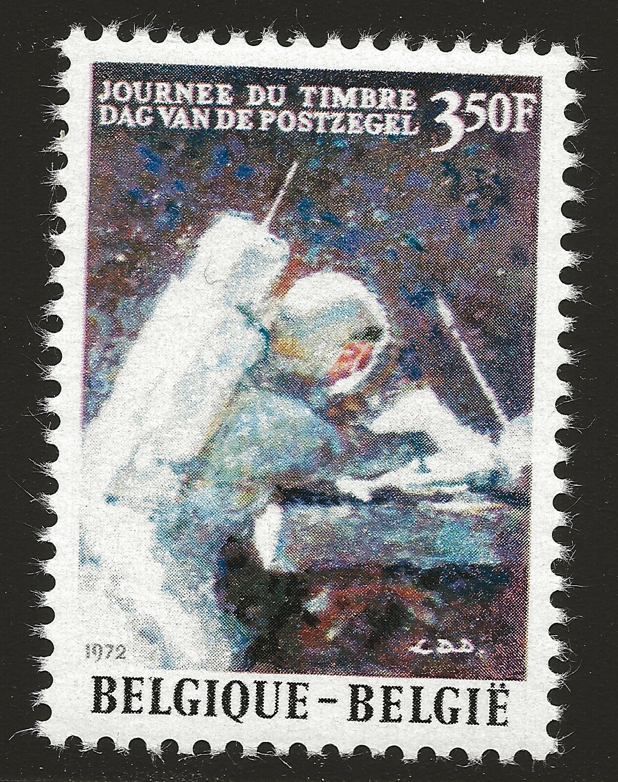 Belgium Scott #824, Single 1972 Complete Set FVF MNH