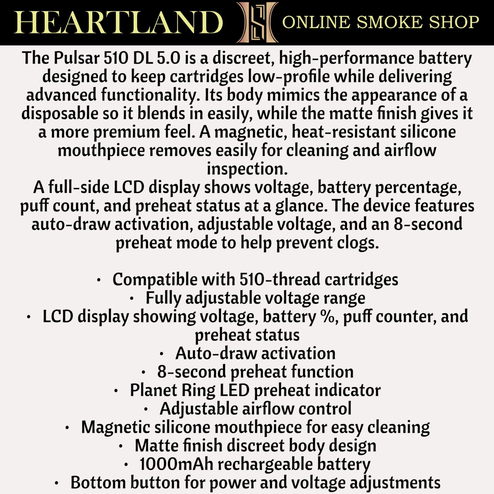 510 Preheat 1000mAh Adjustable Voltage Regulator Battery Rod Soldering Iron