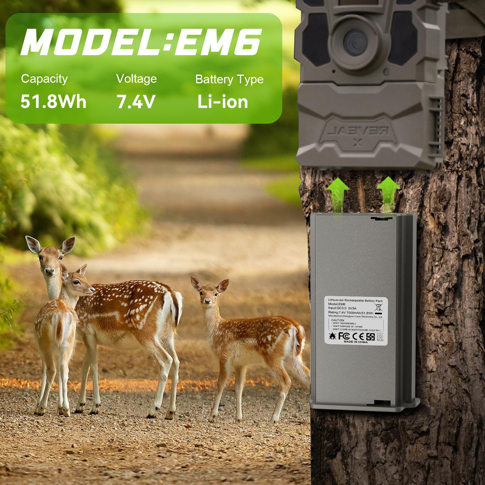 4-pack FOR TACTACAM Reveal Lipo Lithium Battery Pack for Reveal X Gen 3.0, 2.0