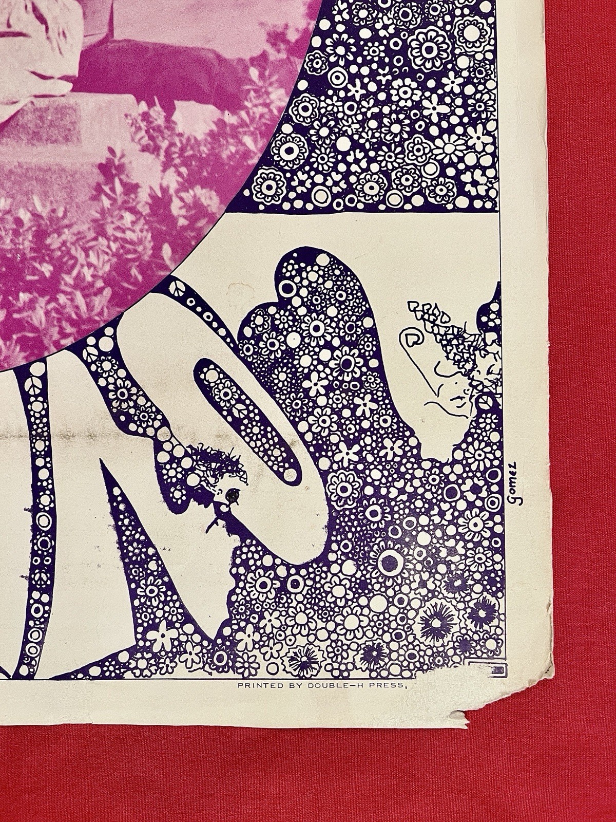 Original 1967 Haight Ashbury Loves You POSTER Vintage JOSEPH GOMEZ 1960 DOUBLE H