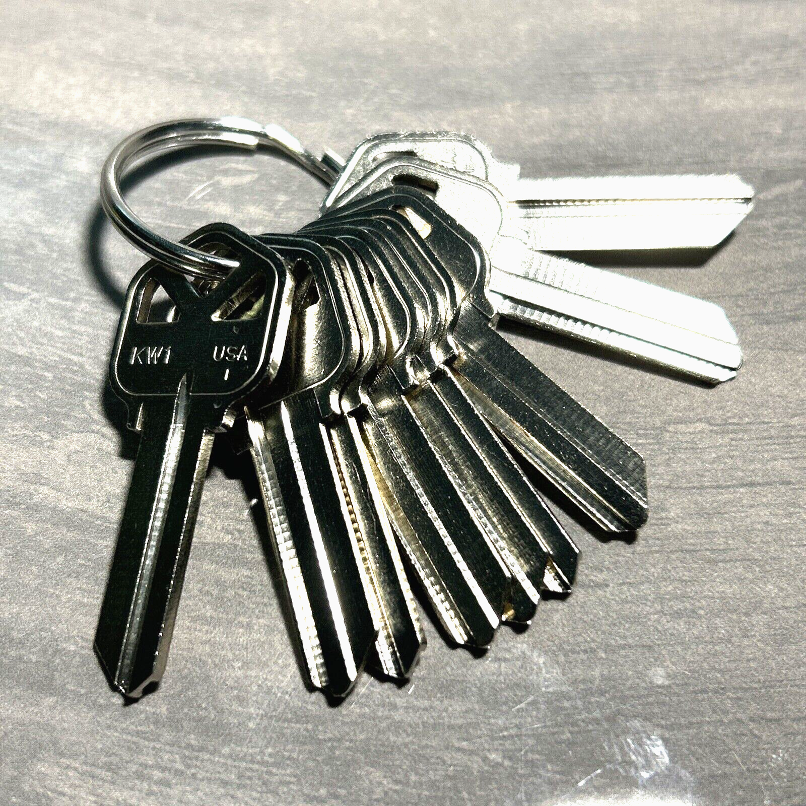 KWIKSET KW-1 w RING House Key Blanks Nickel PL 10 PACK Maintenance Apartments