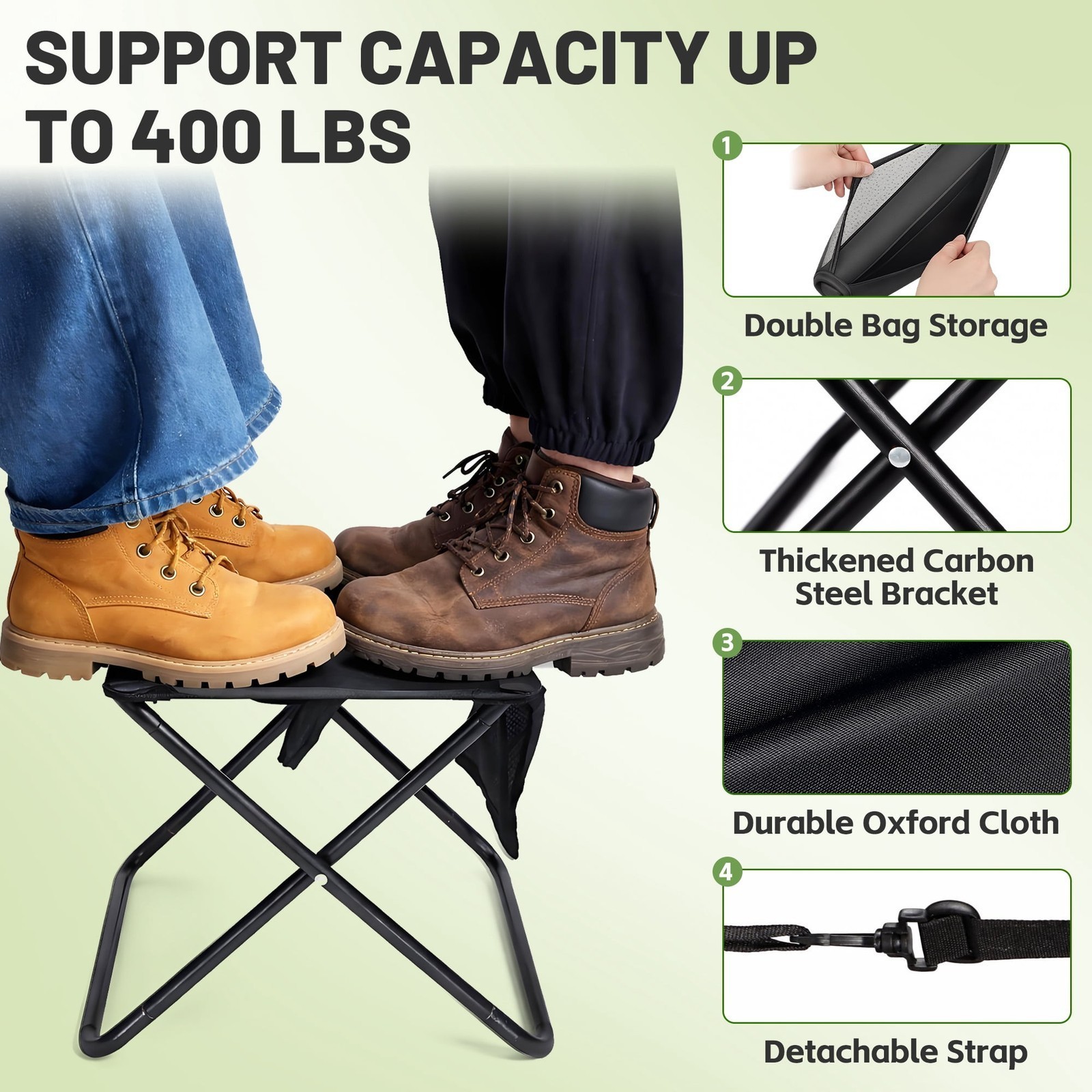 Foldable Camping Backpack Stool Portable Lightweight Collapsible Chair Travel
