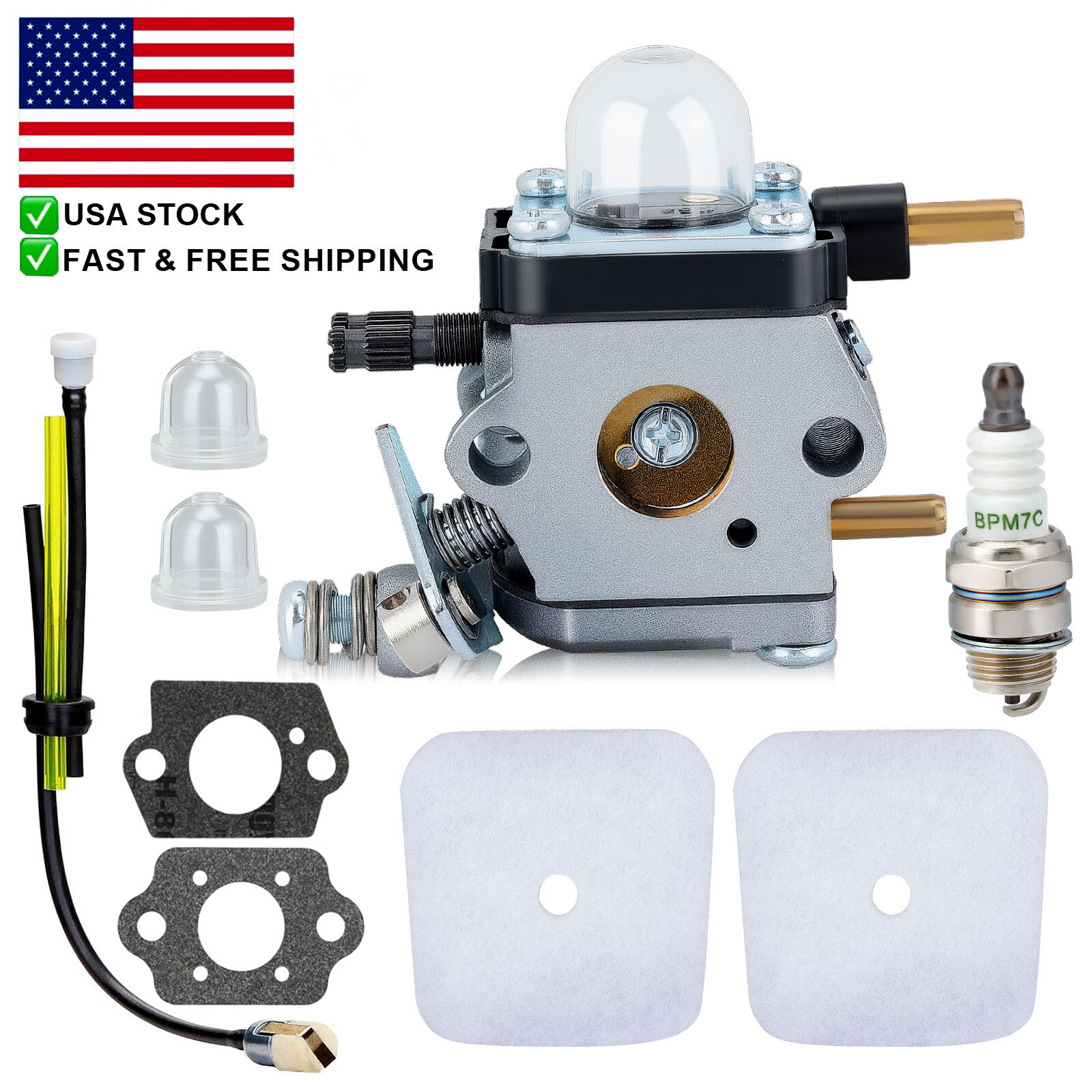 Carburetor for Mantis Tiller 7222 7225 SV-5C/2 Replaces A021001091 Zama C1U-K82