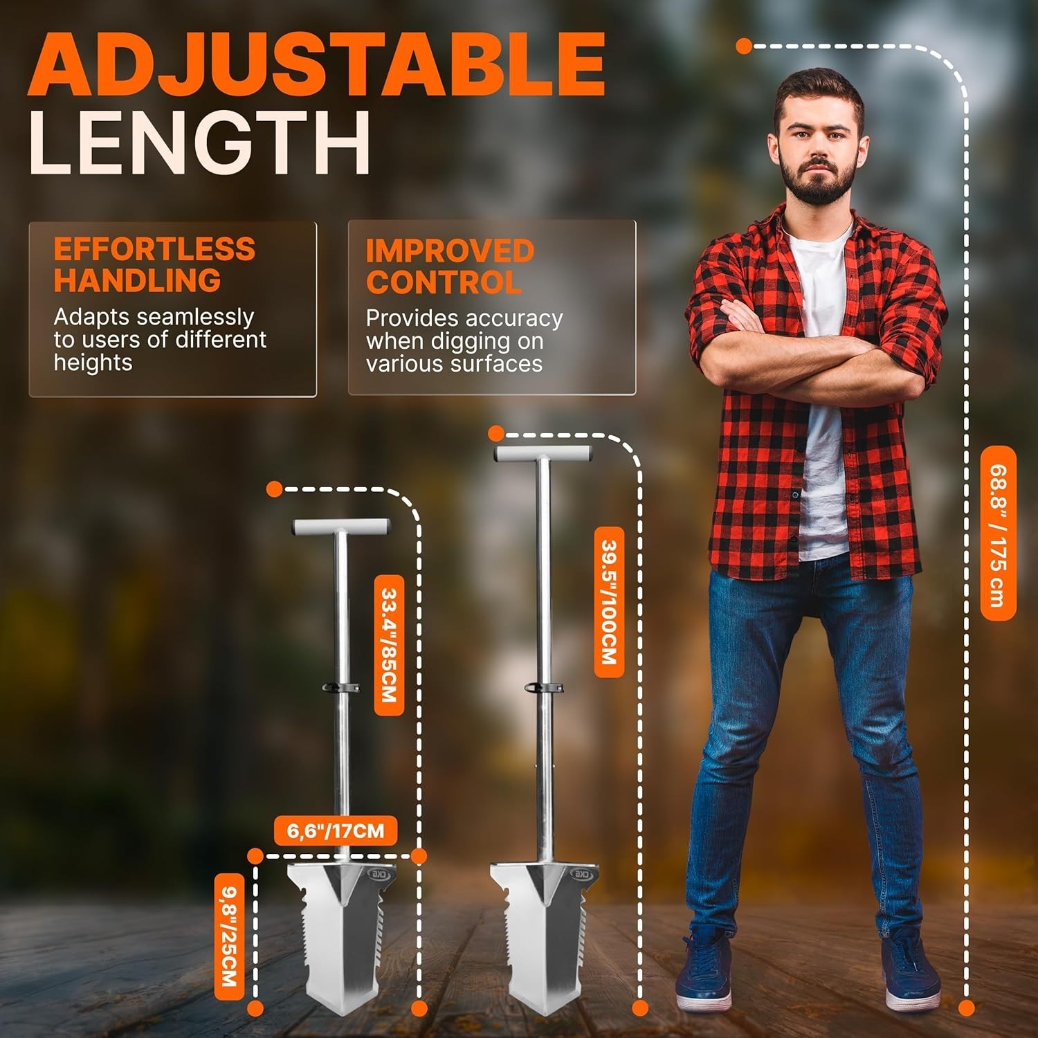 CKG Adjustable Shovel for Metal Detecting Stainless Steel 304 Portable, USED