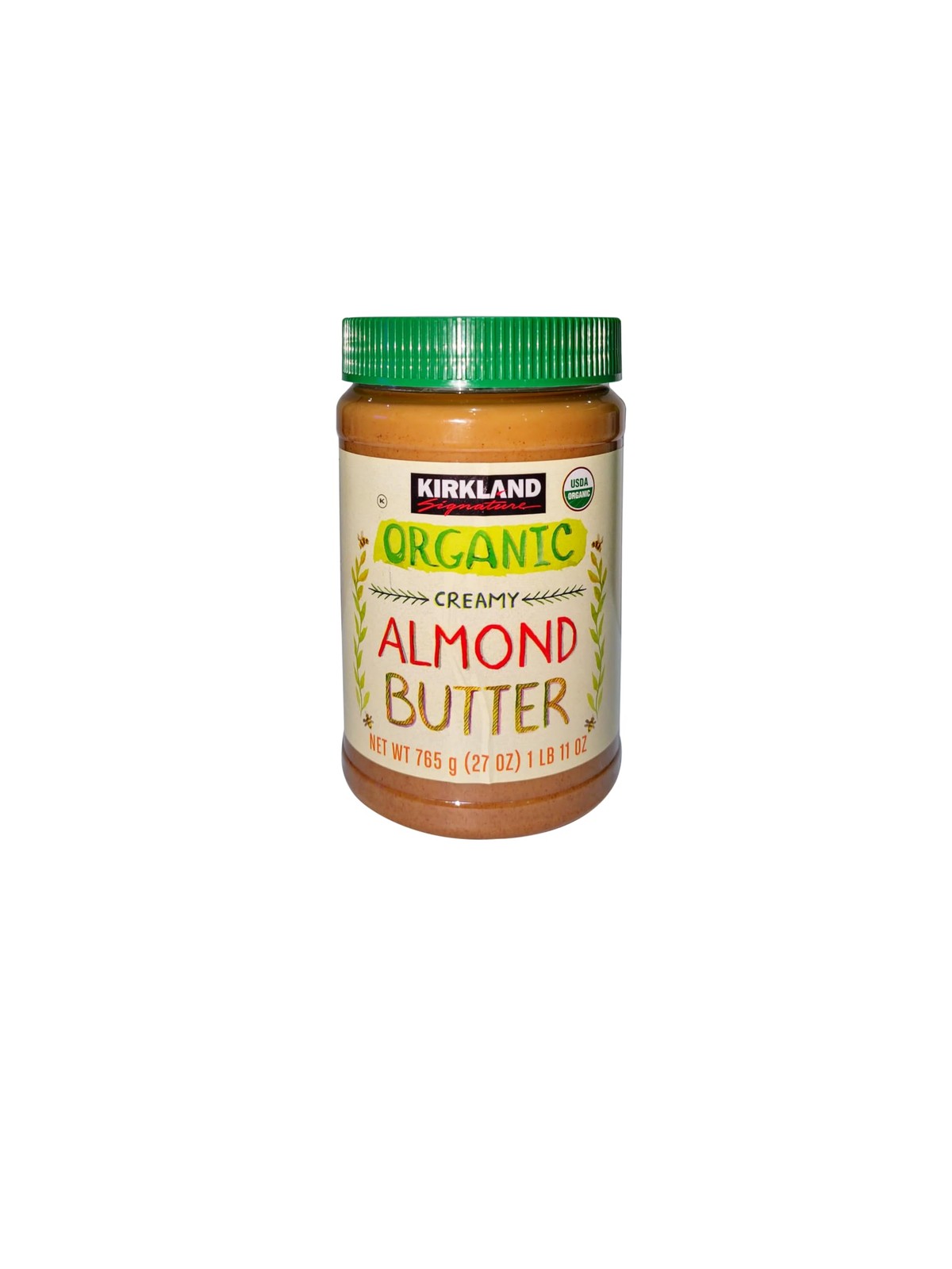 Kirkland Signature USDA Organic Creamy Almond Butter, 27 Ounce, 1.69 Pound (Pack
