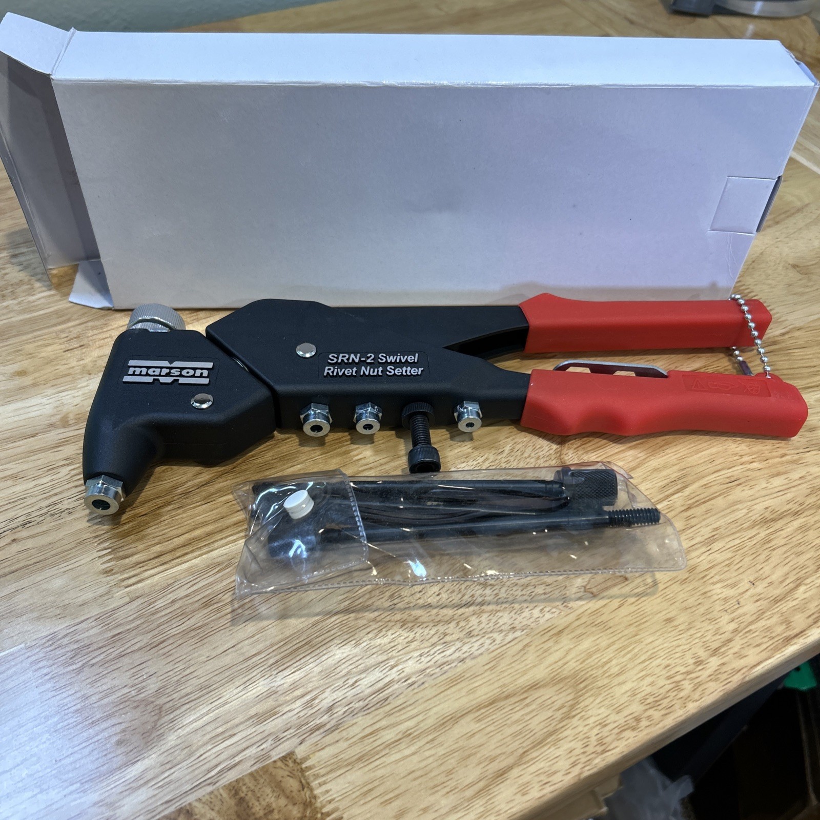 Marson Swivel Head Rivet Nut Setter SRN-2 Klik Turn Mandrels And Nosepiece 39400