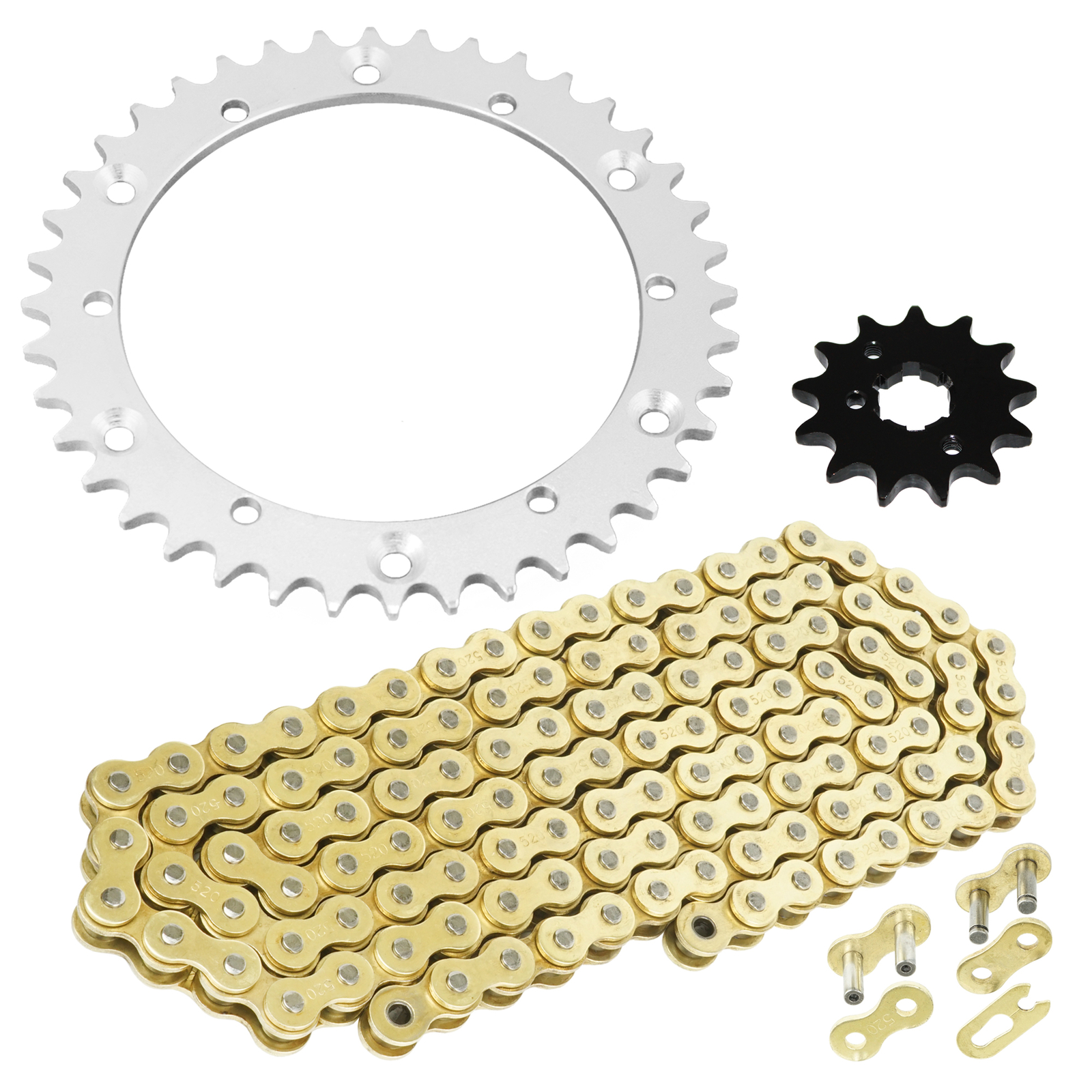 Drive Chain & Sprockets Kit for Yamaha Warrior 350 YFM350X 1989 1990 1991-2004