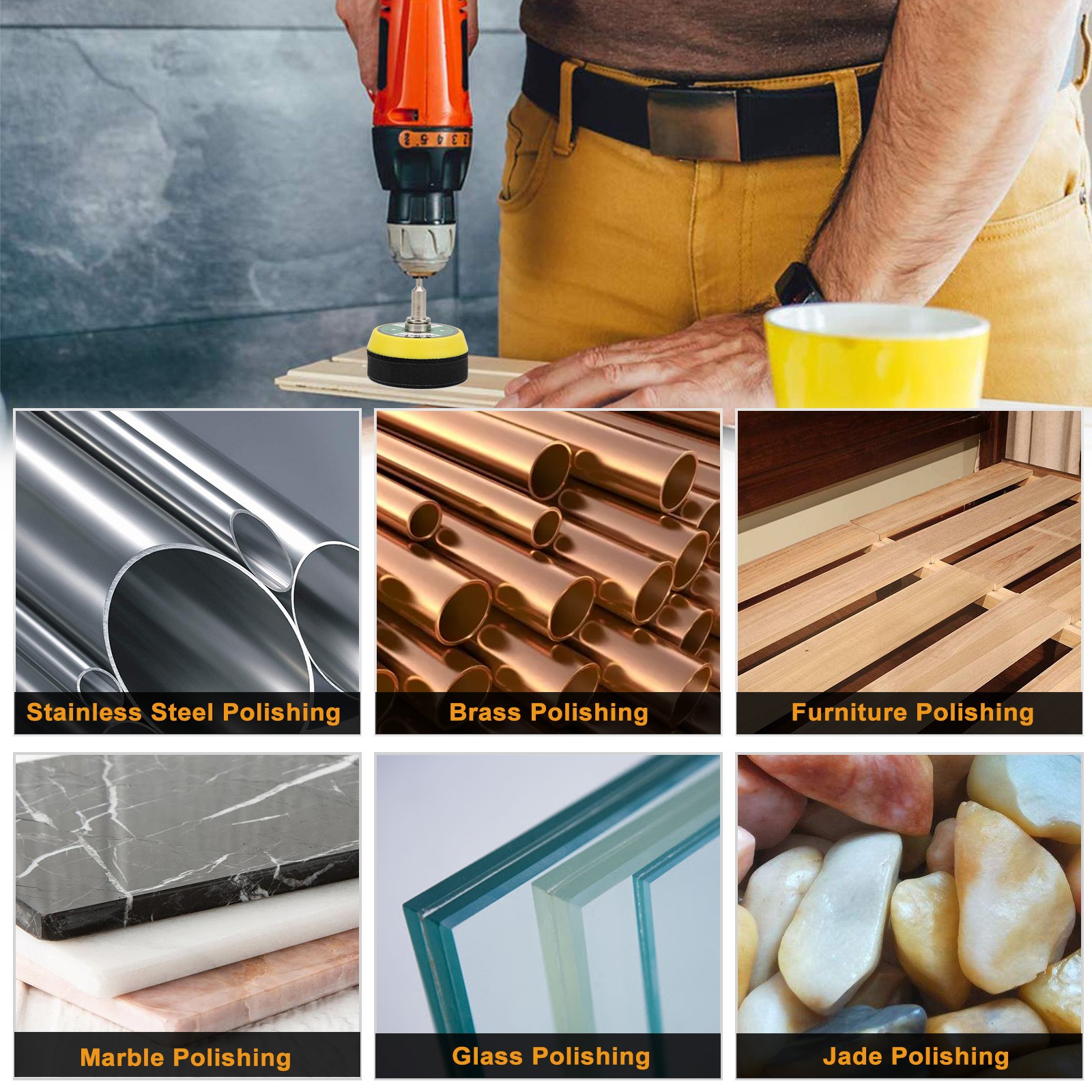 195pcs 2" Sanding Disc Set 80-3000 Grit 1/4" Shank for Drill Die Grinder Rotary