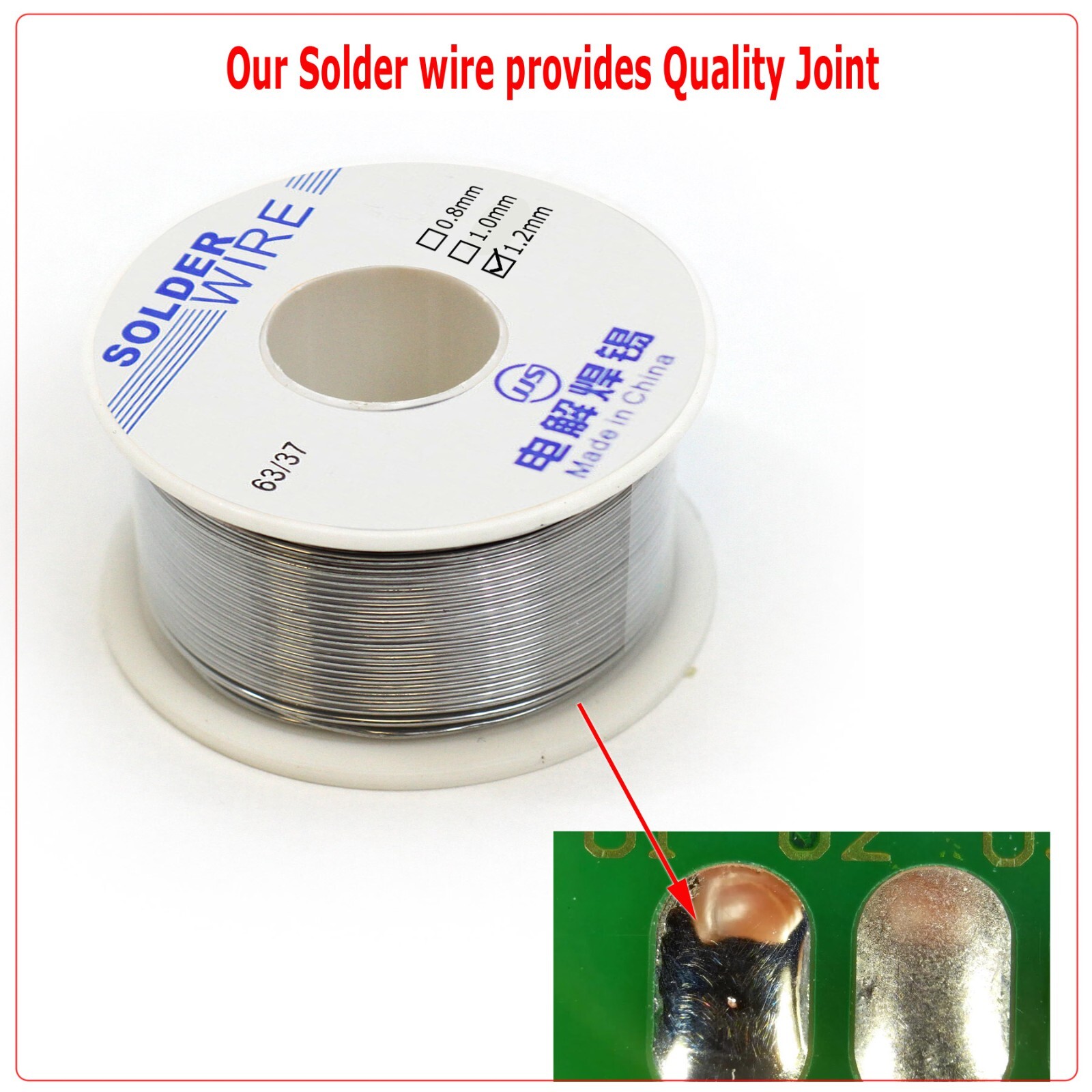 200g 63/37 Tin Rosin Core Solder Wire For Electrical Soldering Sn60 Flux 1.2mm