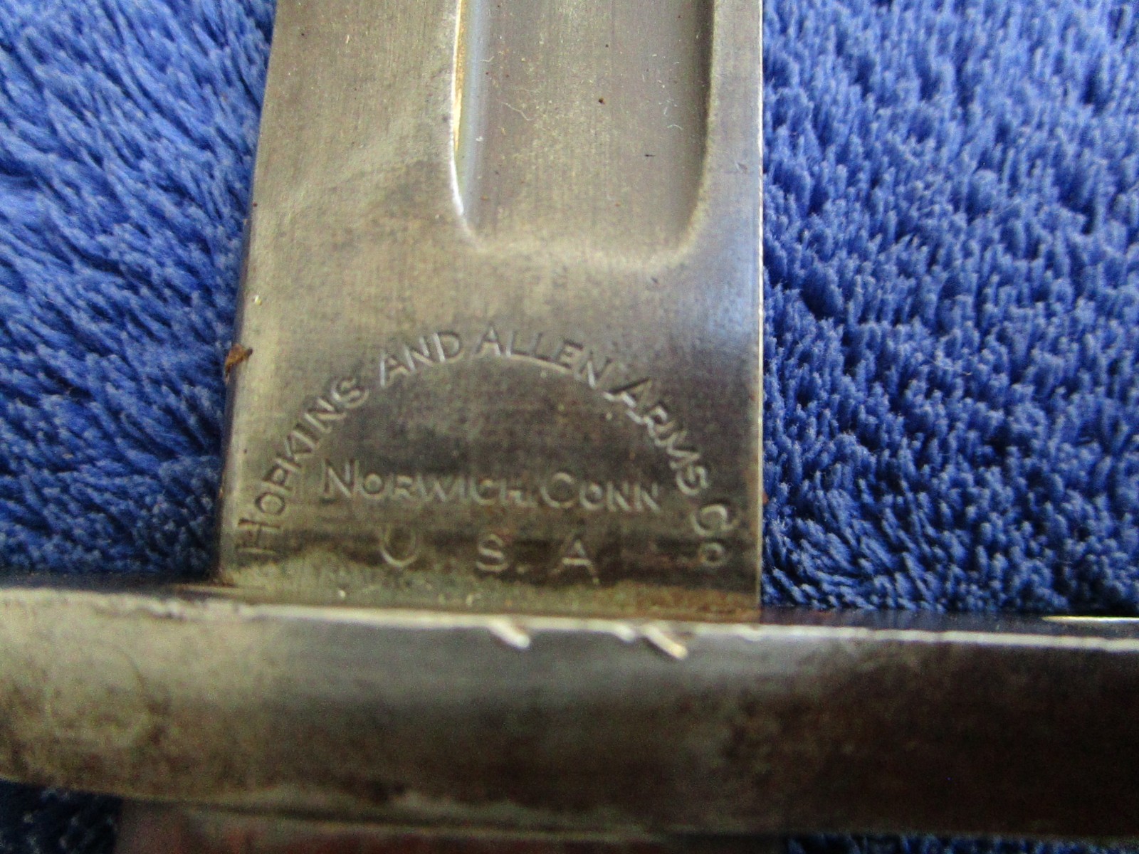 RARE ORIGINAL US MADE M1889 BELGIAN BAYONET AND SCABBARD MAKER HOPKINS AND ALLEN