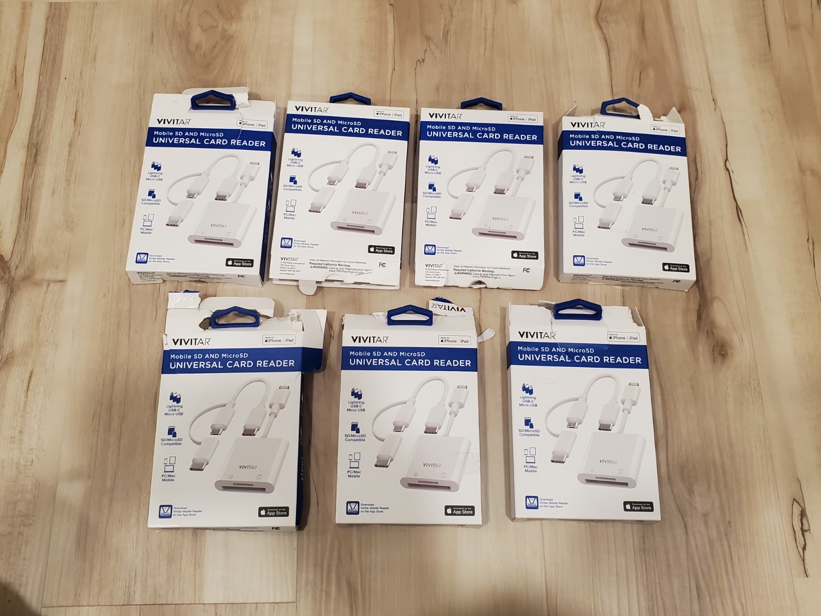 LOT OF 7  Vivitar Mobile SD and MicroSD Universal Card Reader mOV4016 *OPEN BOX