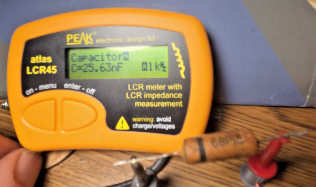 Sprague Wax Capacitor Pair .02 uf 200v TEST .025 /.030 Guitar Cap Fender Gibson