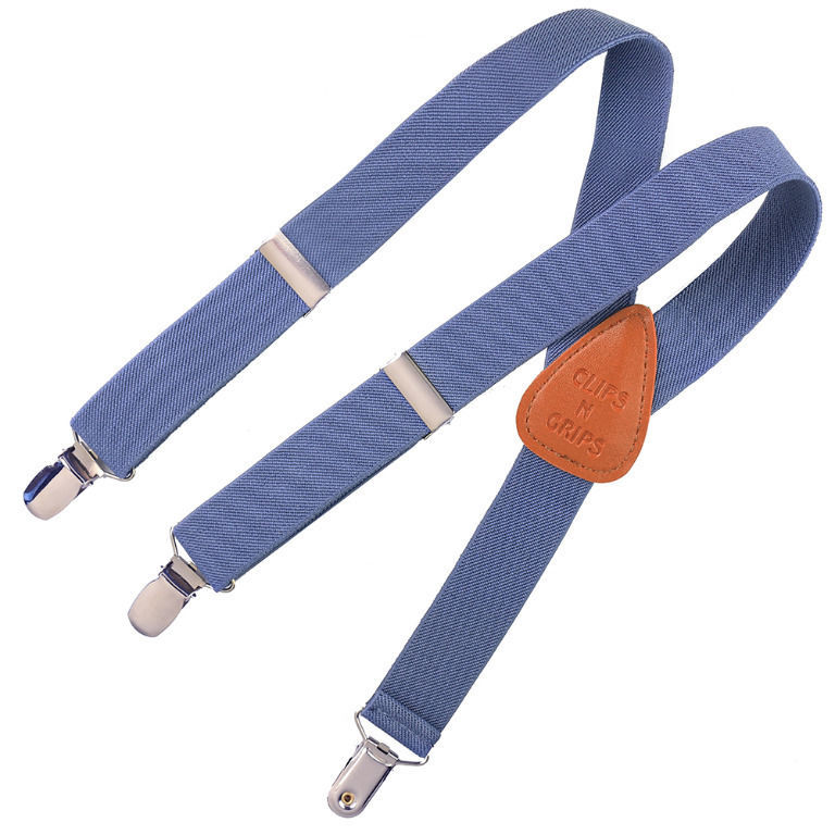 Childrens Toddlers Elastic Adjustable Suspender Chambray Denim Kids Suspenders
