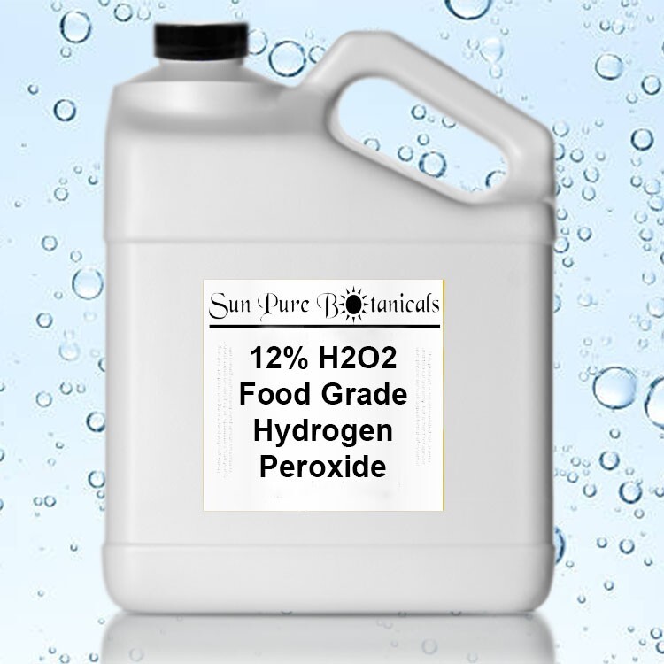 HYDROGEN PEROXIDE 12% SOLUTION - 4X CONCENTRATED MADE IN USA FOOD GRADE H2O2