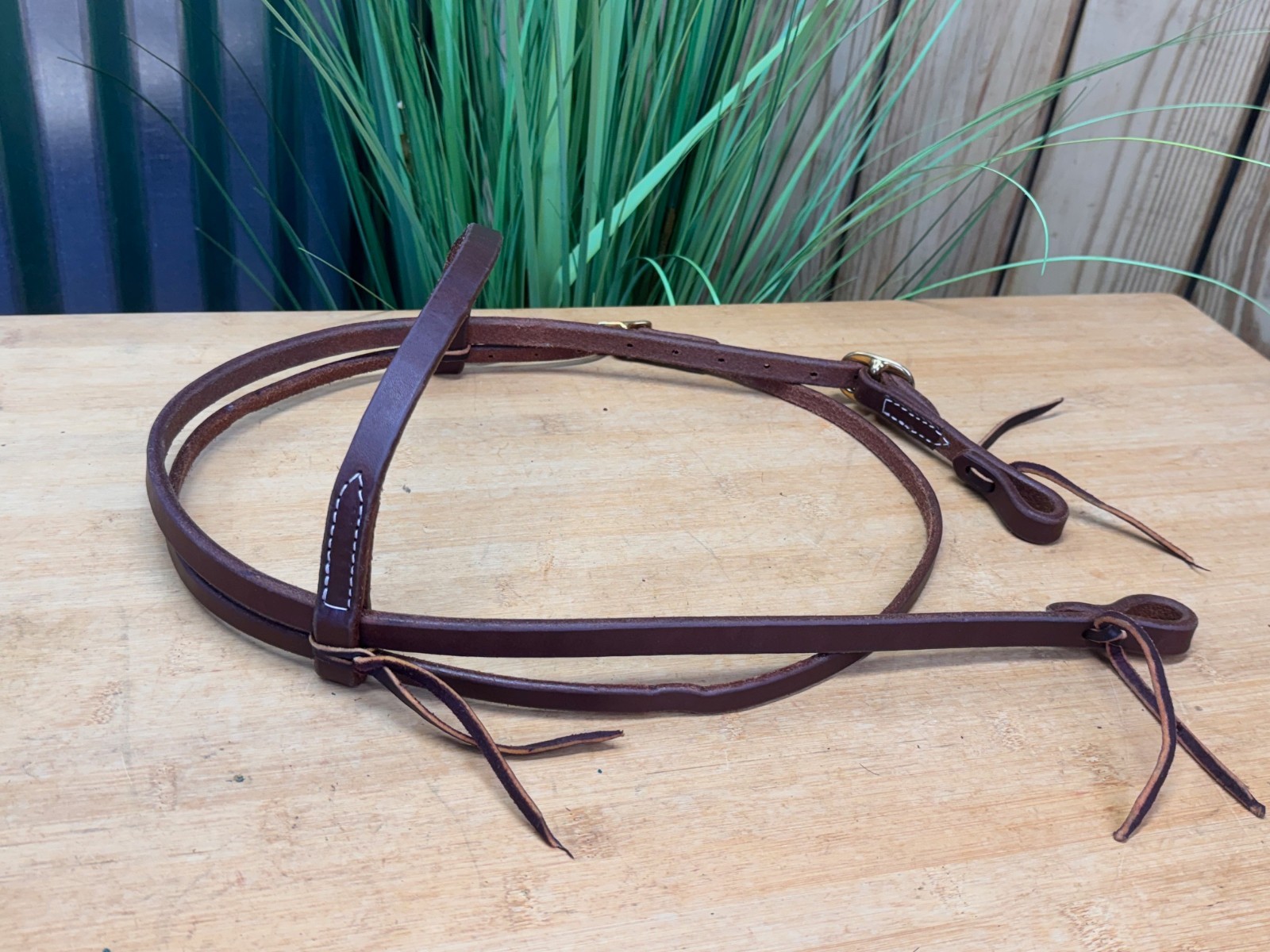 Browband Western Horse Headstall ~ TOP QUALITY Brown Leather ~ USA ~ New