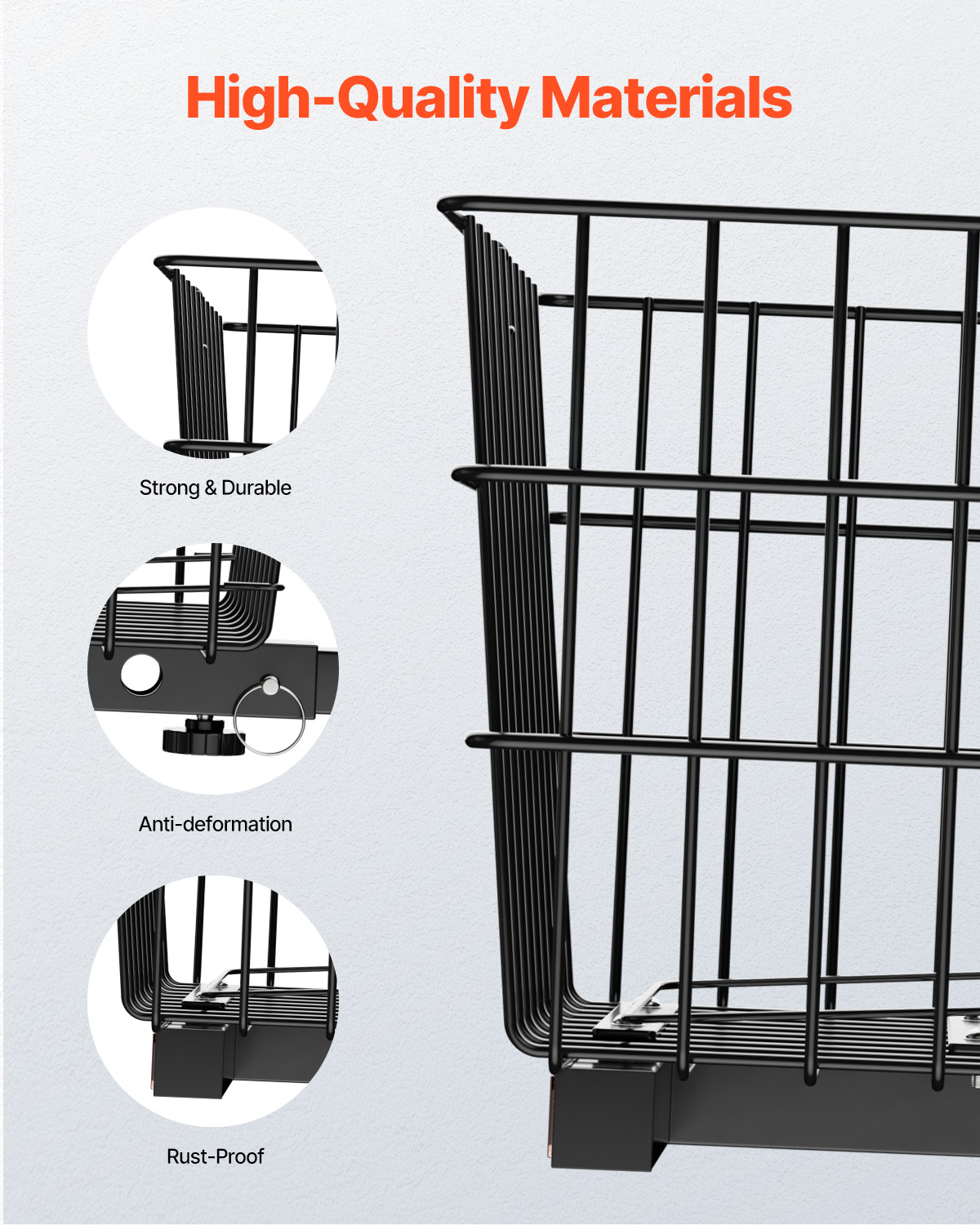 VEVOR Scooter Rear Basket Heavy Duty Mobility Basket with Handle 1 in Receiver