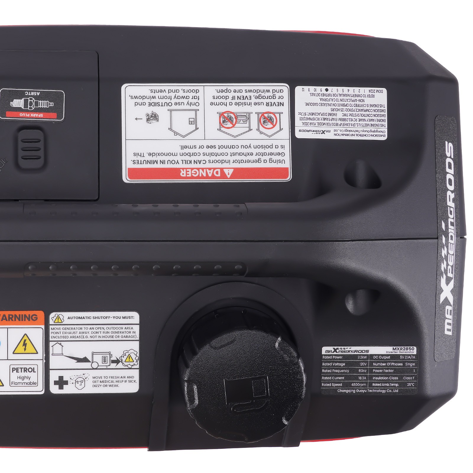 2850W Portable Inverter Generator Gas Powered Quiet Eco Parallel Ready