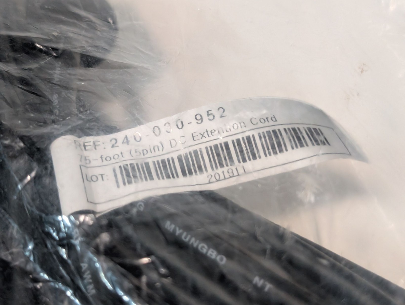 Stryker 240-030-952 75ft 5-Pin DC Extension Cords, Circular Connector, as shown