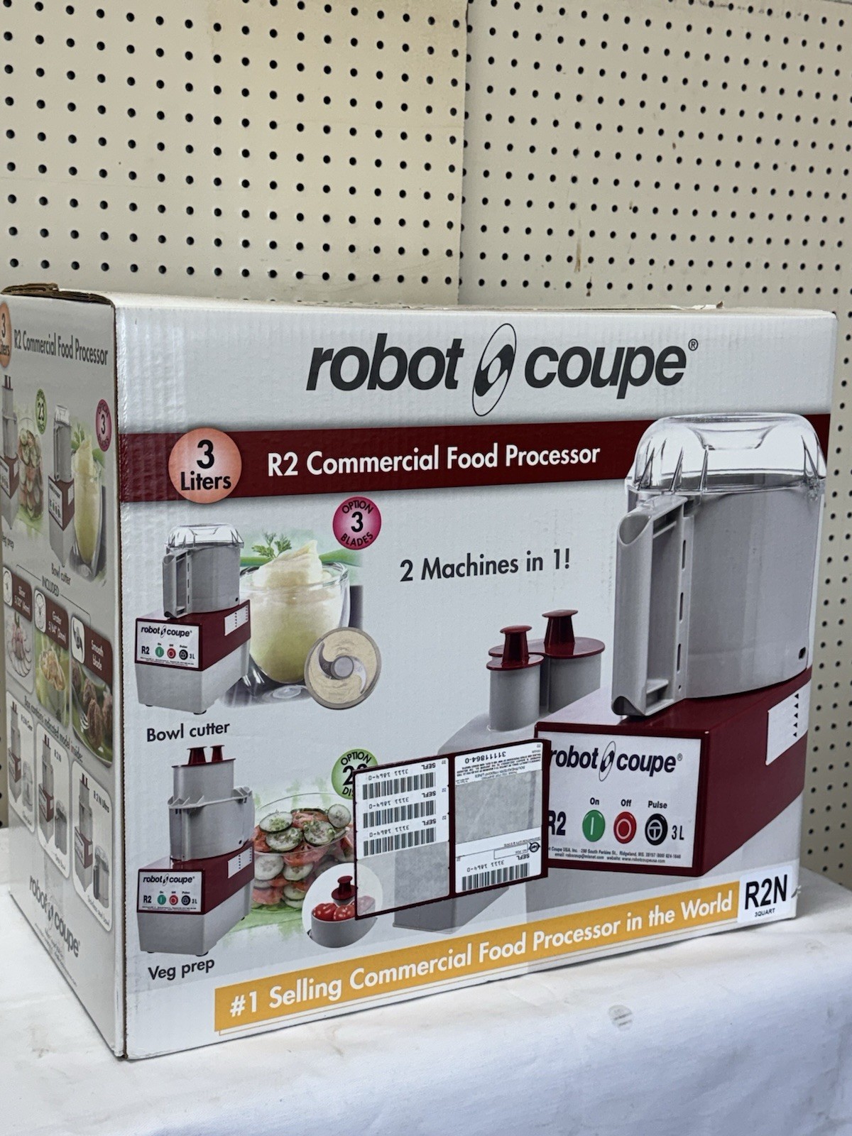 Robot Coupe R2N Combination Food Processor, 3 Qt / 3 Liter Continuous Feed 1hp