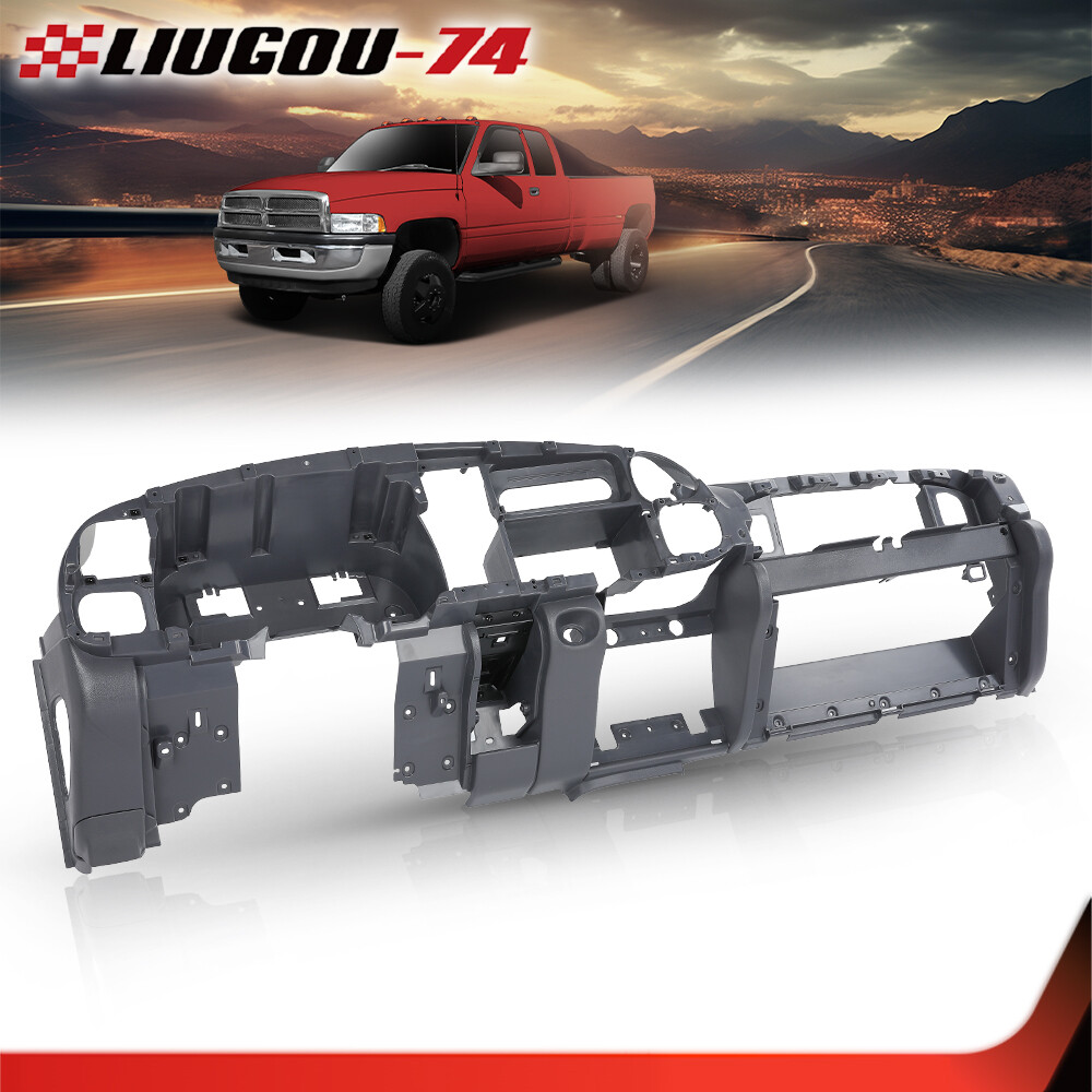 Fit For 1998-2001 Dodge Ram Dash Dashboard Core Structure Frame Single Aux Gray