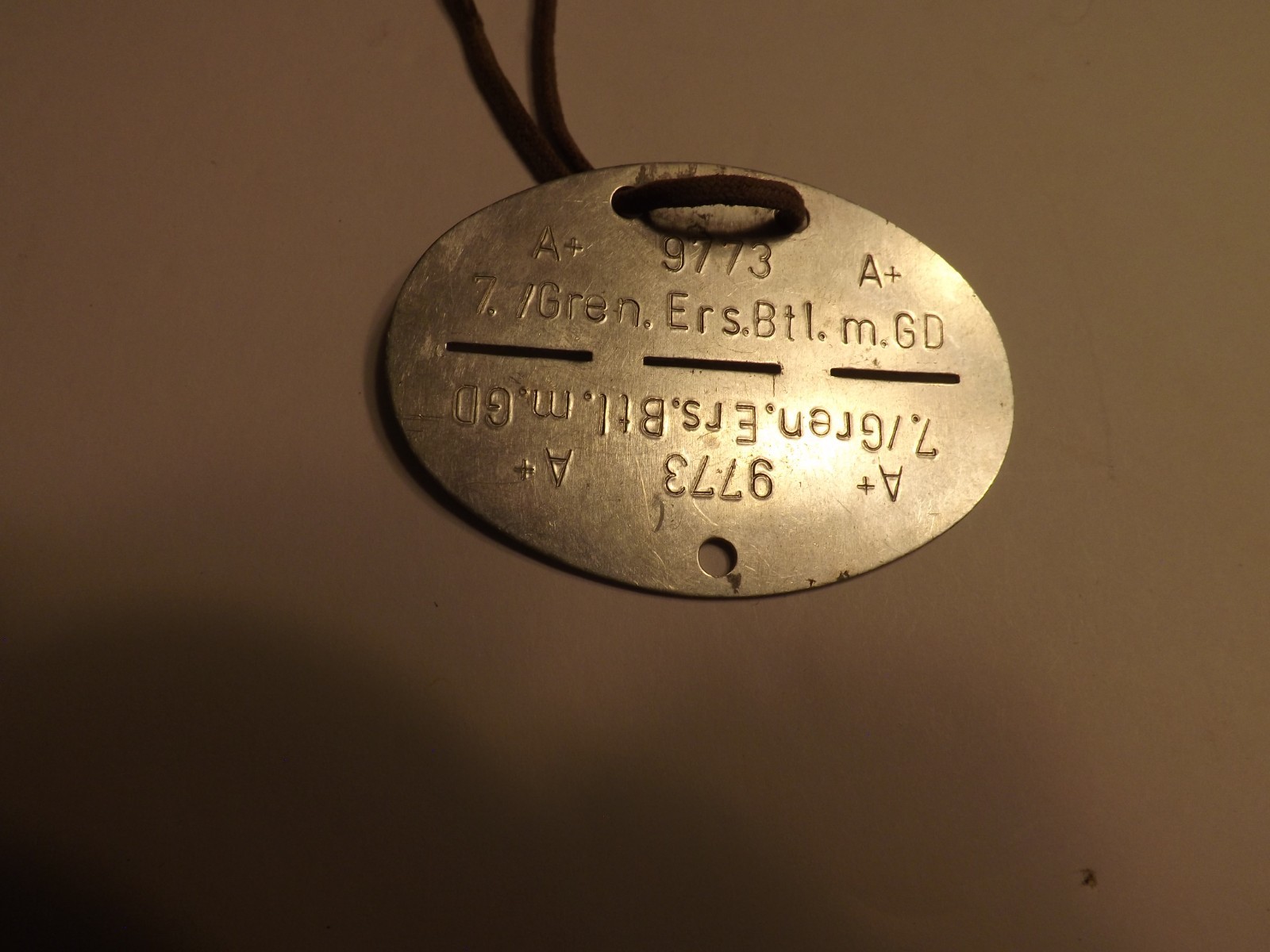 Original WW2 German Army Soldiers Dog Tag- ID #