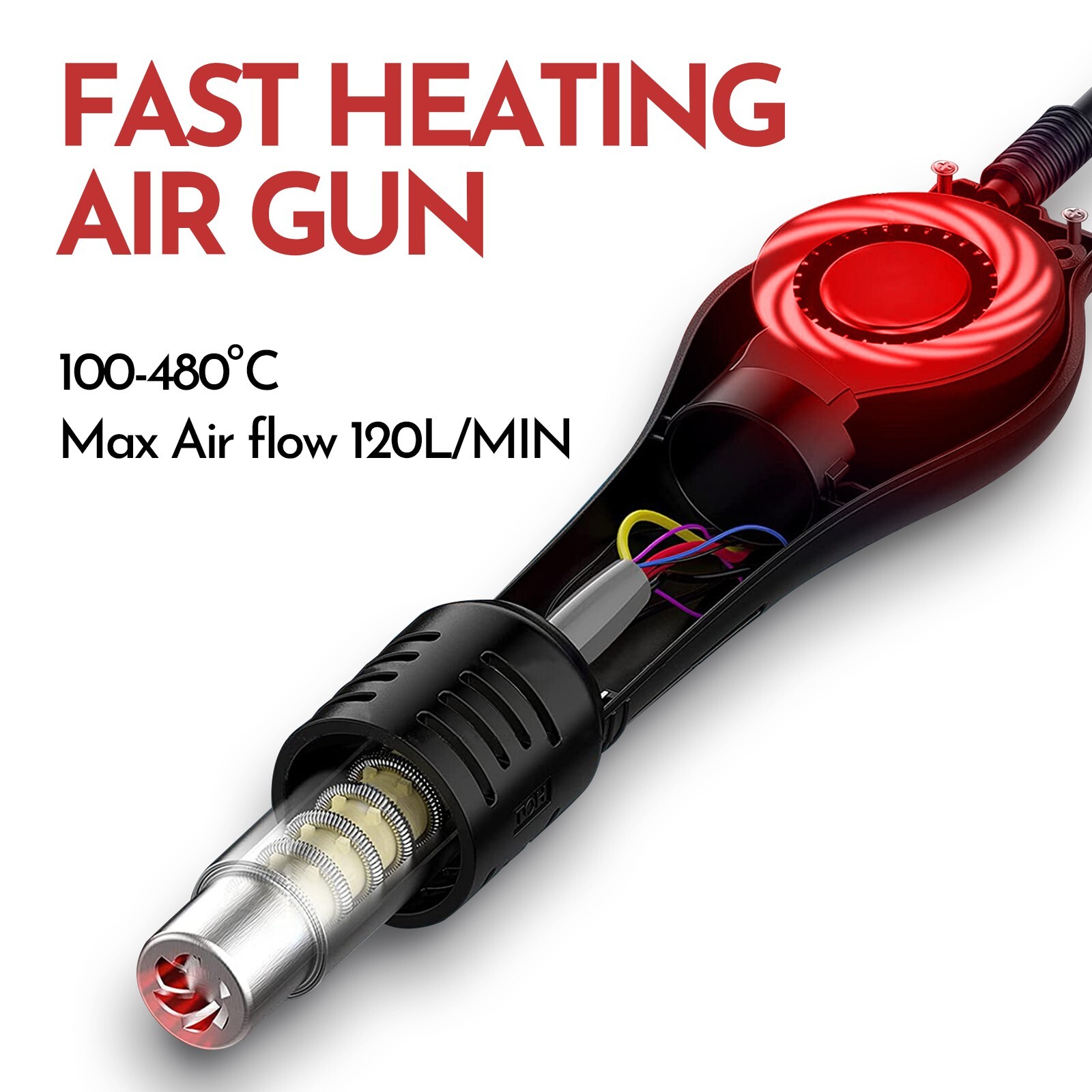 750W 8586D Solder Station 2 in 1 Soldering Iron Kit Hot Air Gun Rework station