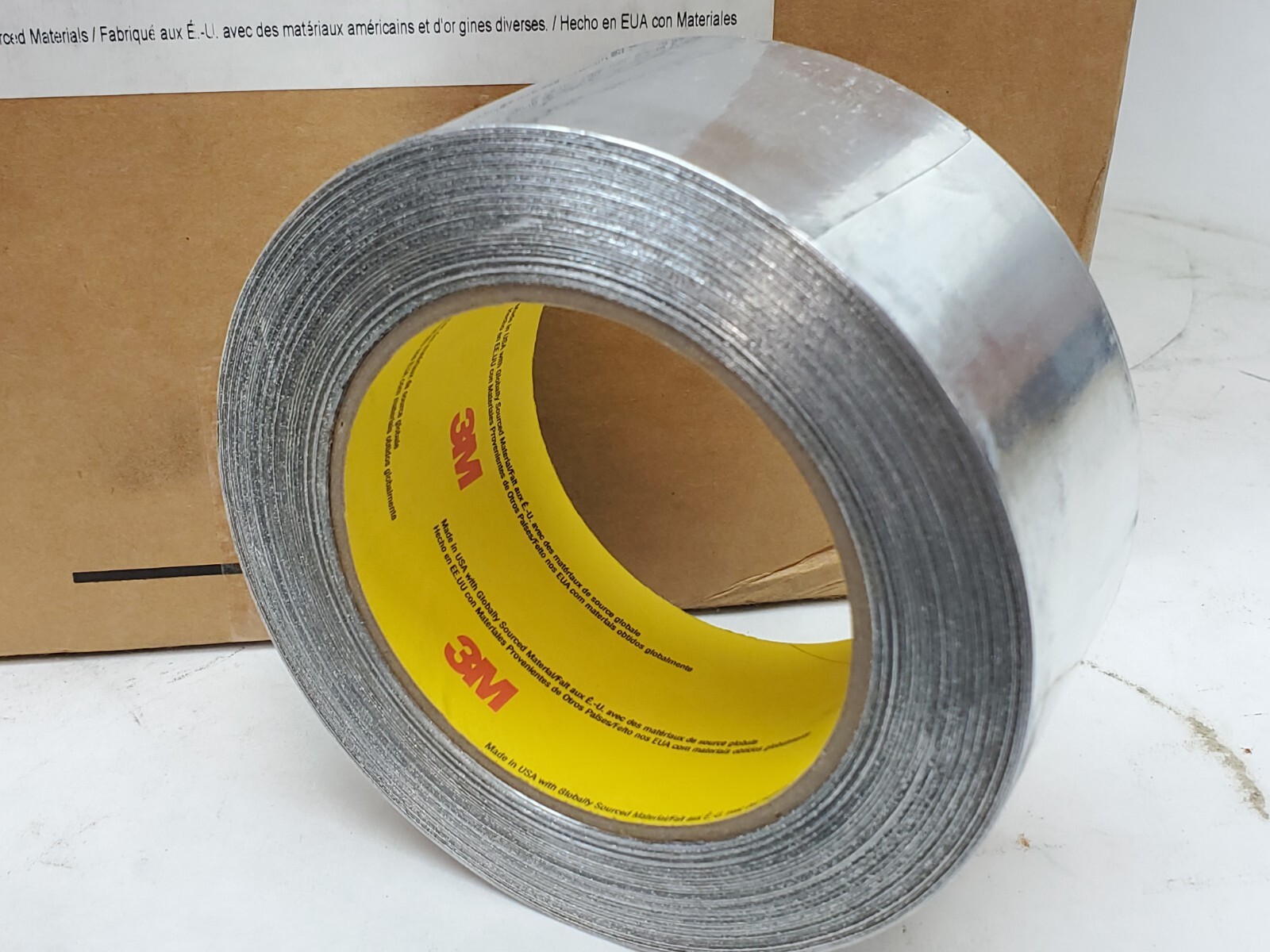 1 ROLL! 3M™ Aluminum Foil Tape 34383 Silver 2" in x 60 yd, 4.5 mil Thick HD (HR)