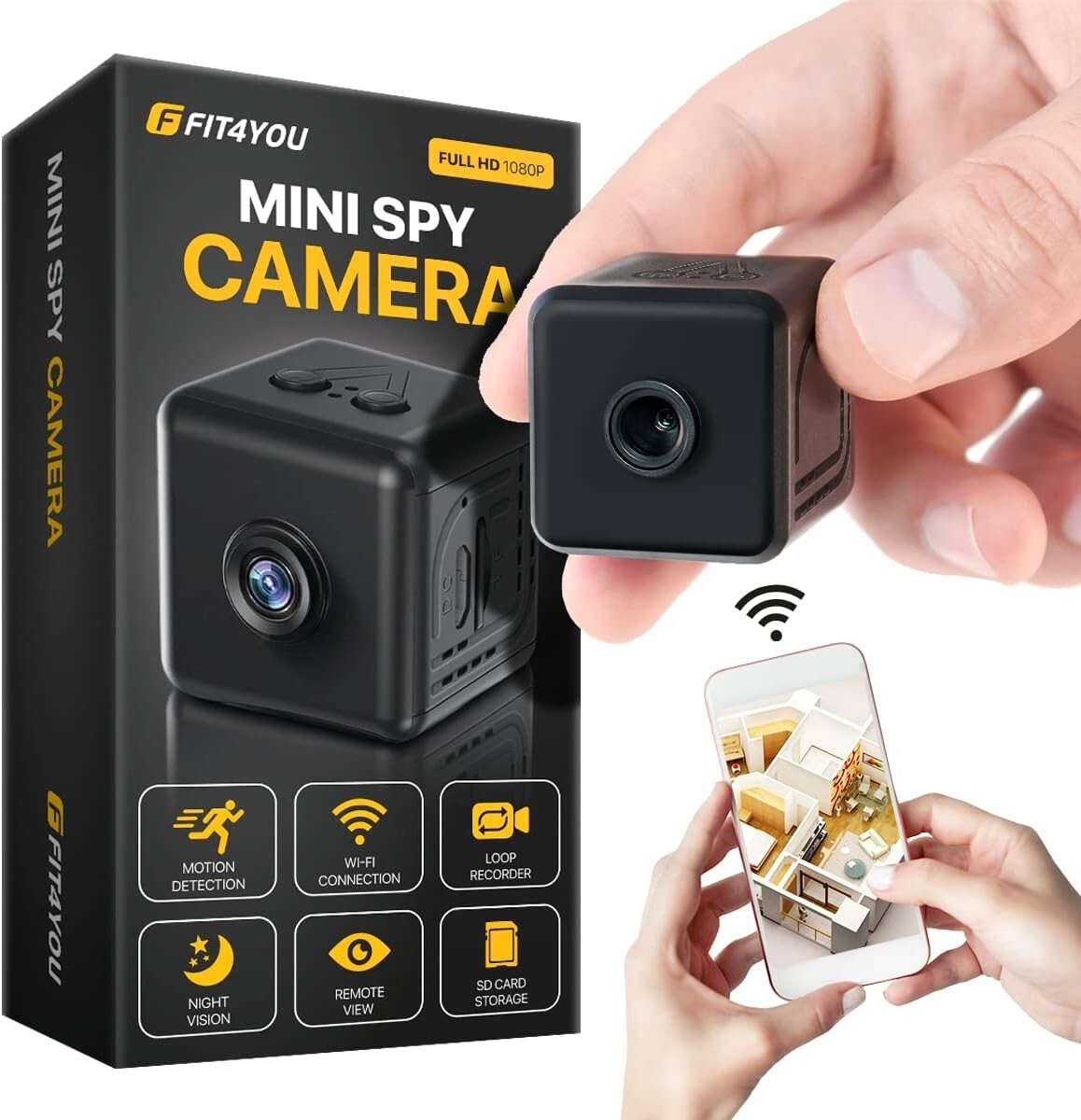 1080P Mini Camera WiFi HD IP Night Vision Camcorder Home Security Video Audio