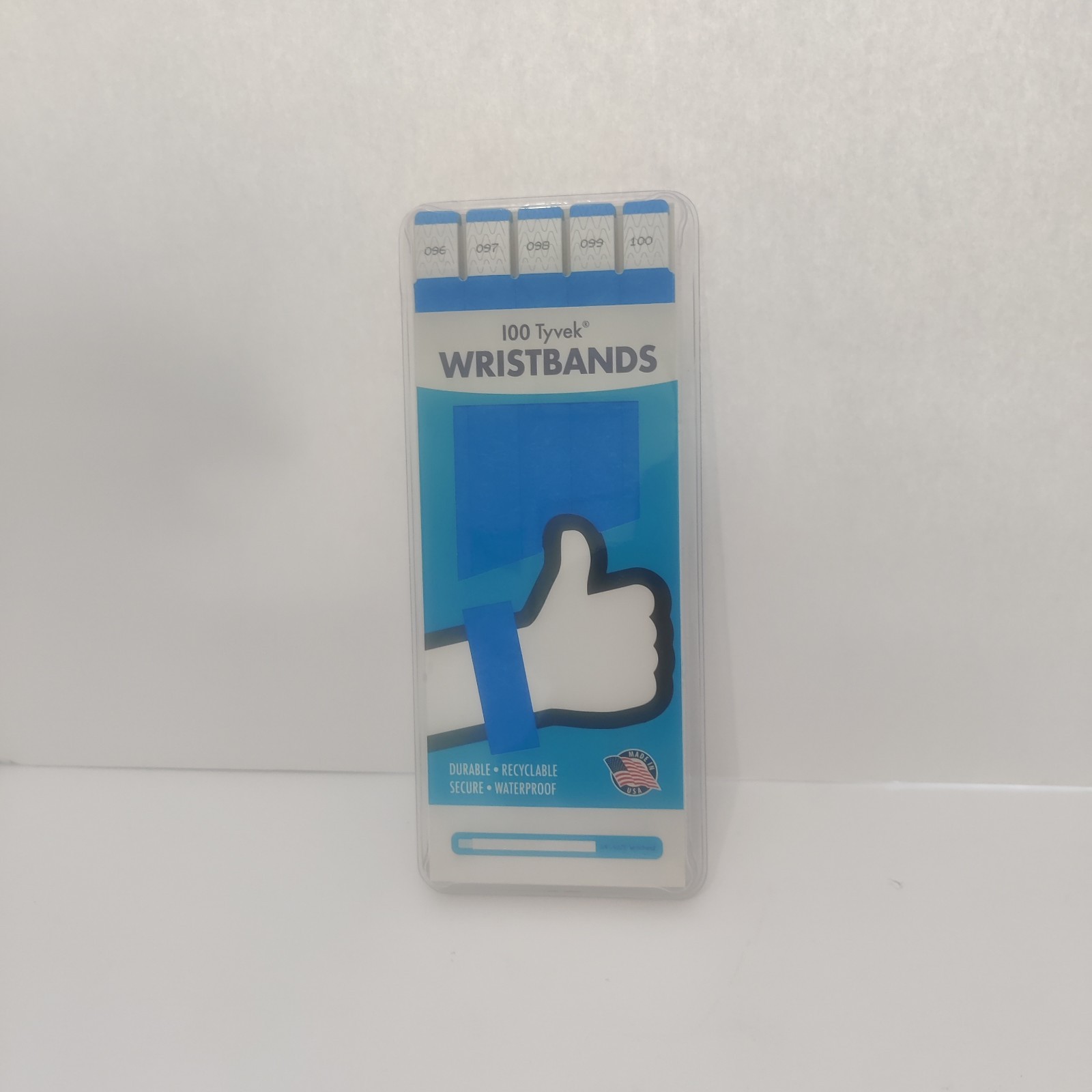 100 Count Wristbands for Events, Neon Green Tyvek Material, Security Bracelets