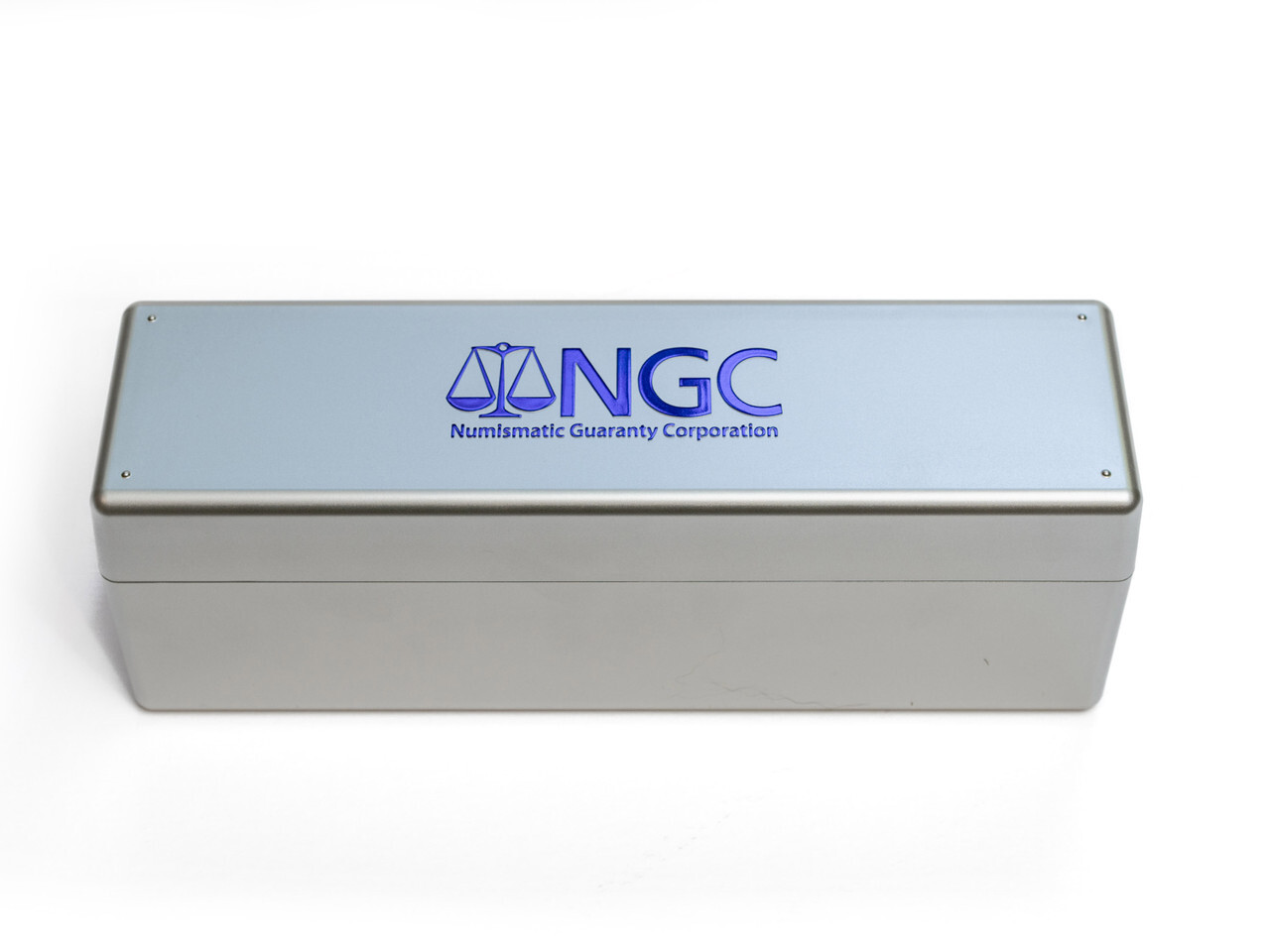 NGC® Silver Plastic Storage Box for DOUBLE THICK Certified Graded Coin Slabs
