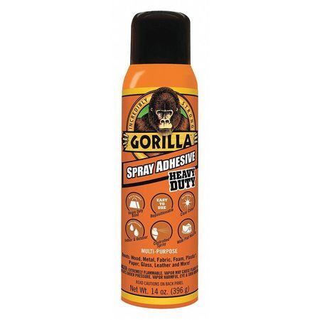 Gorilla Glue 6301502 Spray Adhesive, 14 Fl Oz, Aersol Can, Clear