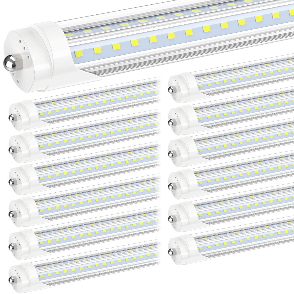25 PACK 8FT LED Tube Light 72W FA8 V-Shape 8 FOOT LED Shop light Bulbs 6000K