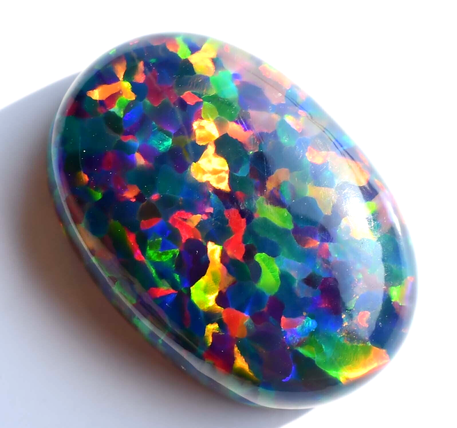 10.60 CT Natural Ethiopian Black Fire Opal Certified Very Rare Precious Gemstone