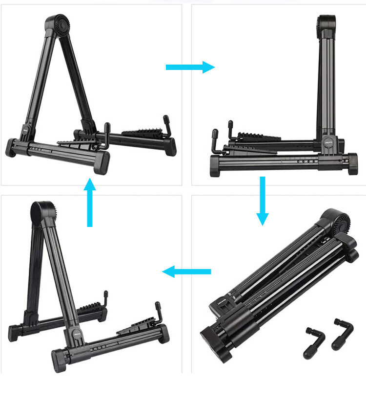 A-Frame Guitar Stand Floor Universal Metal for Acoustic Classical Electric Bass