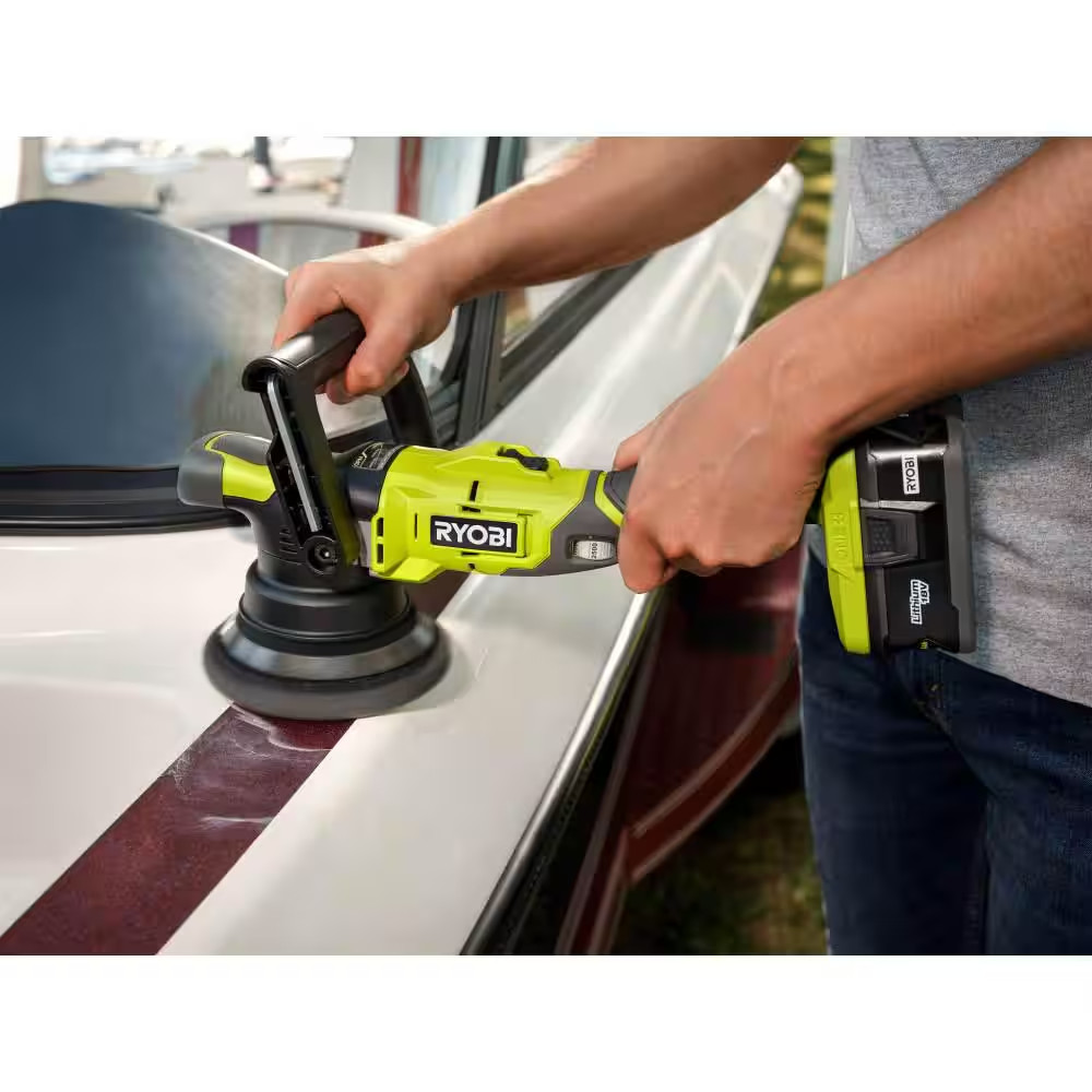 RYOBI PBF100K 18V Cordless 5 in. Variable Speed Dual Action Polisher Kit