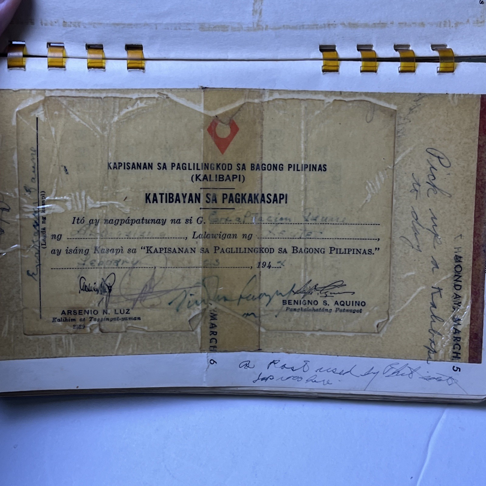 1945 US Navy Domain Of The Golden Dragon Membership Wallet Card WWII + Journal!!