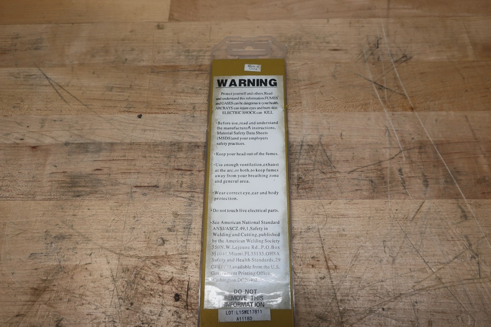 10pc RANDOR 64001965 | 1/8" x 7" Tungsten Electrodes 1.5% Lanthanated