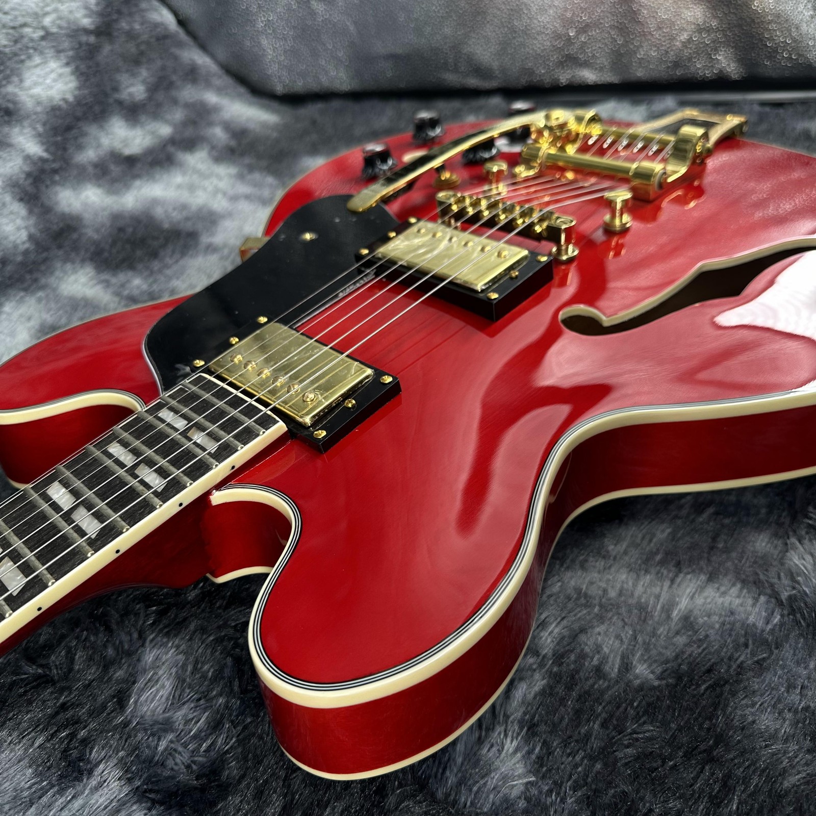 Back to the Future"1955"ES-345 Cherry Red Electric Guitar Rosewood Fingerboard