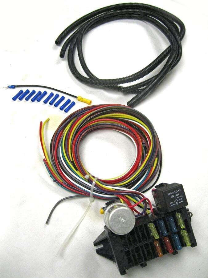 8 Circuit Universal Wire Harness Muscle Car Hot Rod Street Rod Rat Starter Panel
