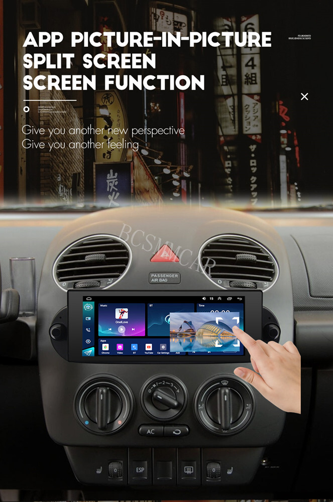 Car Multimedia Player USB Split Screen For Carplay Fit For VW Beetle 2006-2010