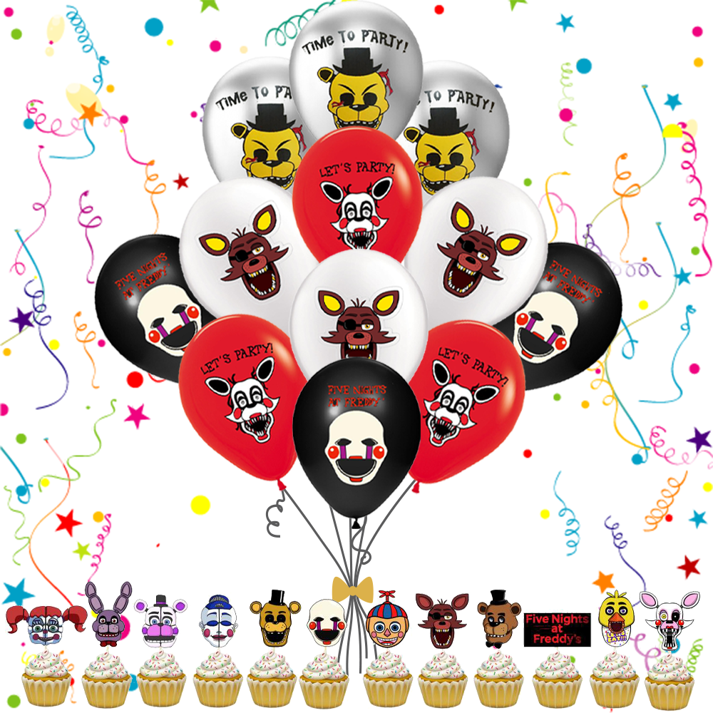 FIVE NIGHTS AT FREDDYS BALLON CAKE GIFT BOX PARTY SUPPLIES DECORATION BAG FAVOR