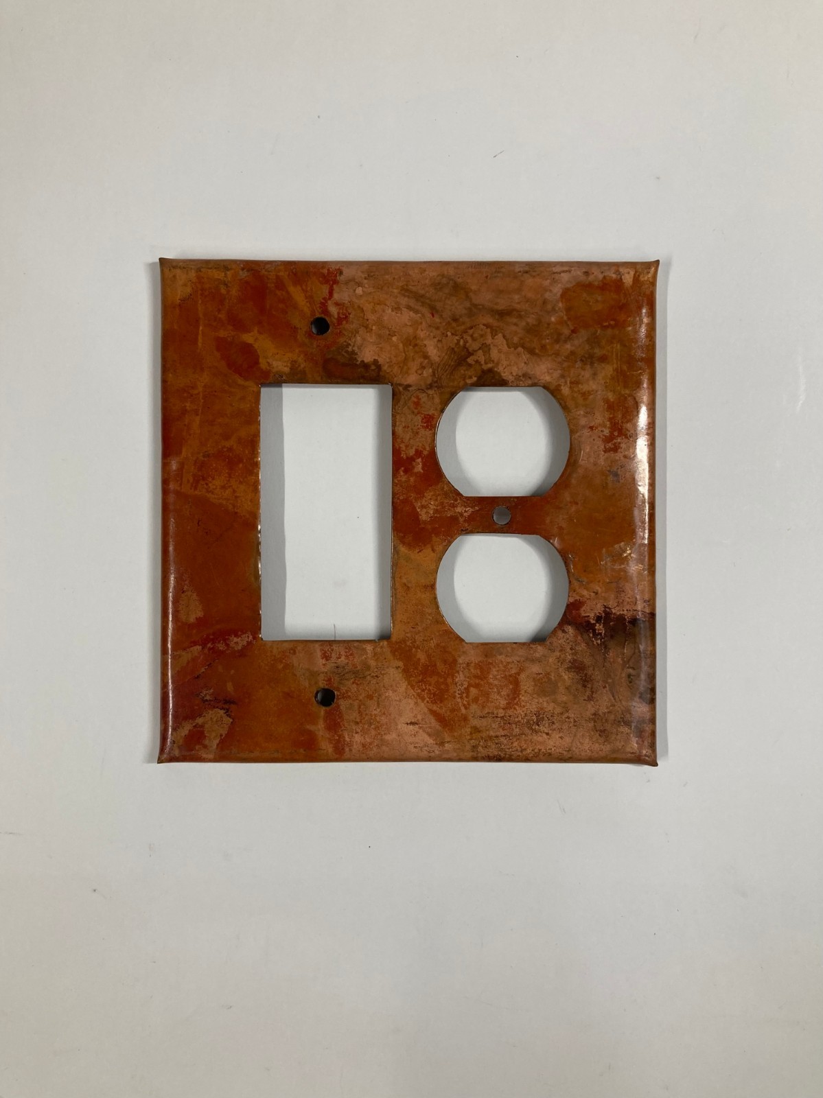 Handmade in Mexico Mottled Metal Switch Plate Cover - Decora with Duplex #907-G