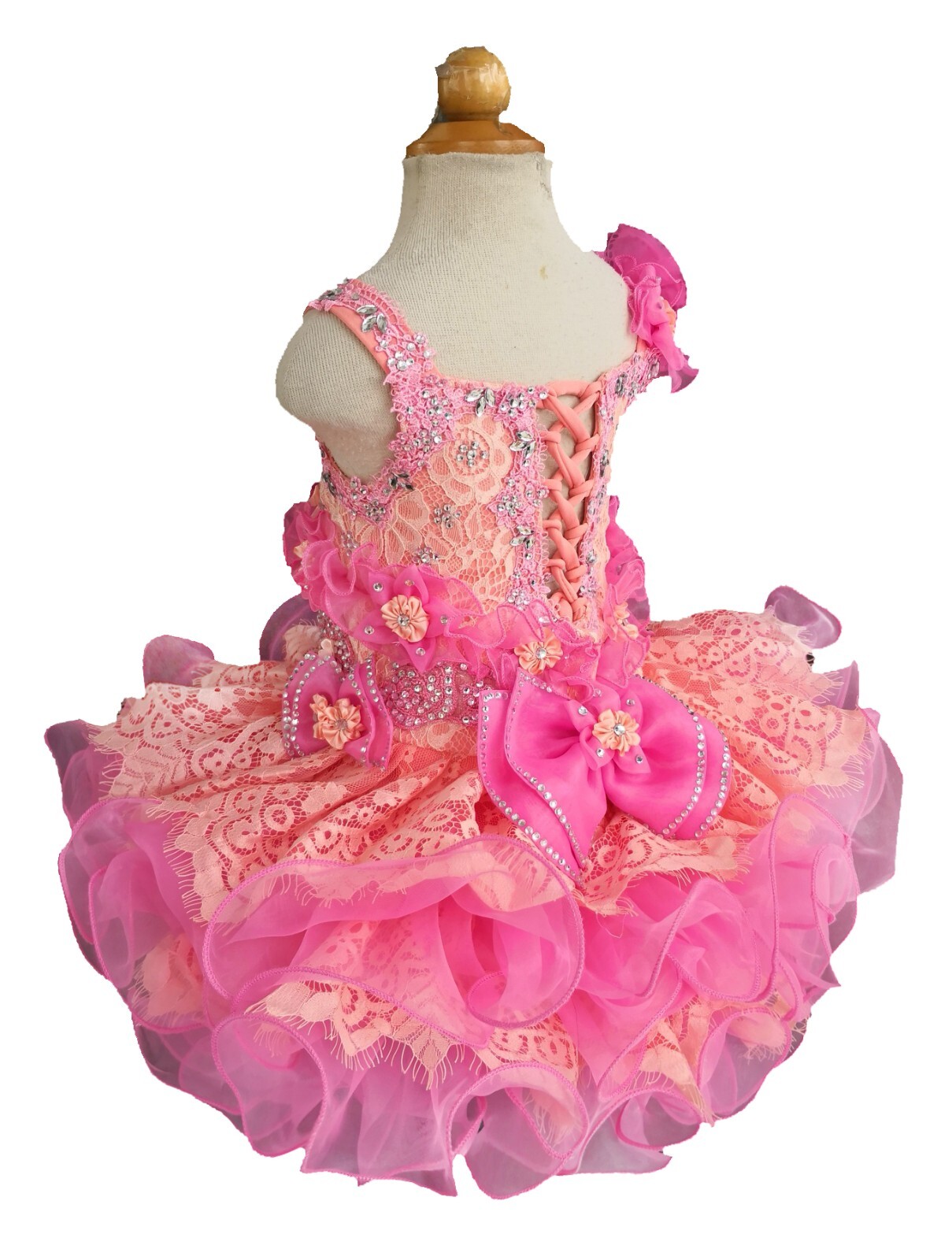 Jenniferwu Flower Baby Girl Lace Dress Toddler Tulle Sleeveless Bow Princess
