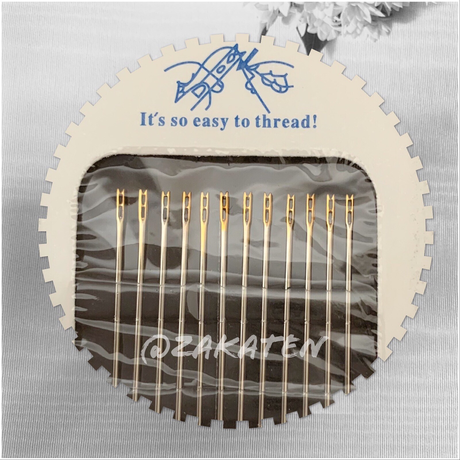 12PCs Assorted Self-Threading/Easy to Thread Sewing Needles US Seller