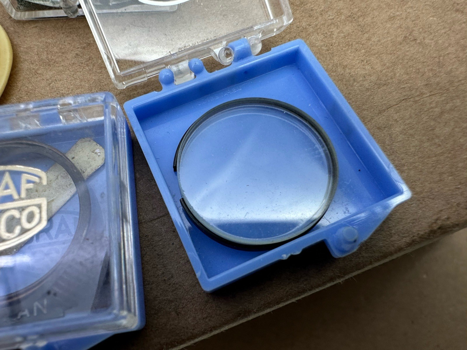 Lot of Vtg Microscope Lens Filters Glass Pearl Bausch Lomb Leitz Graf Apsco Etc